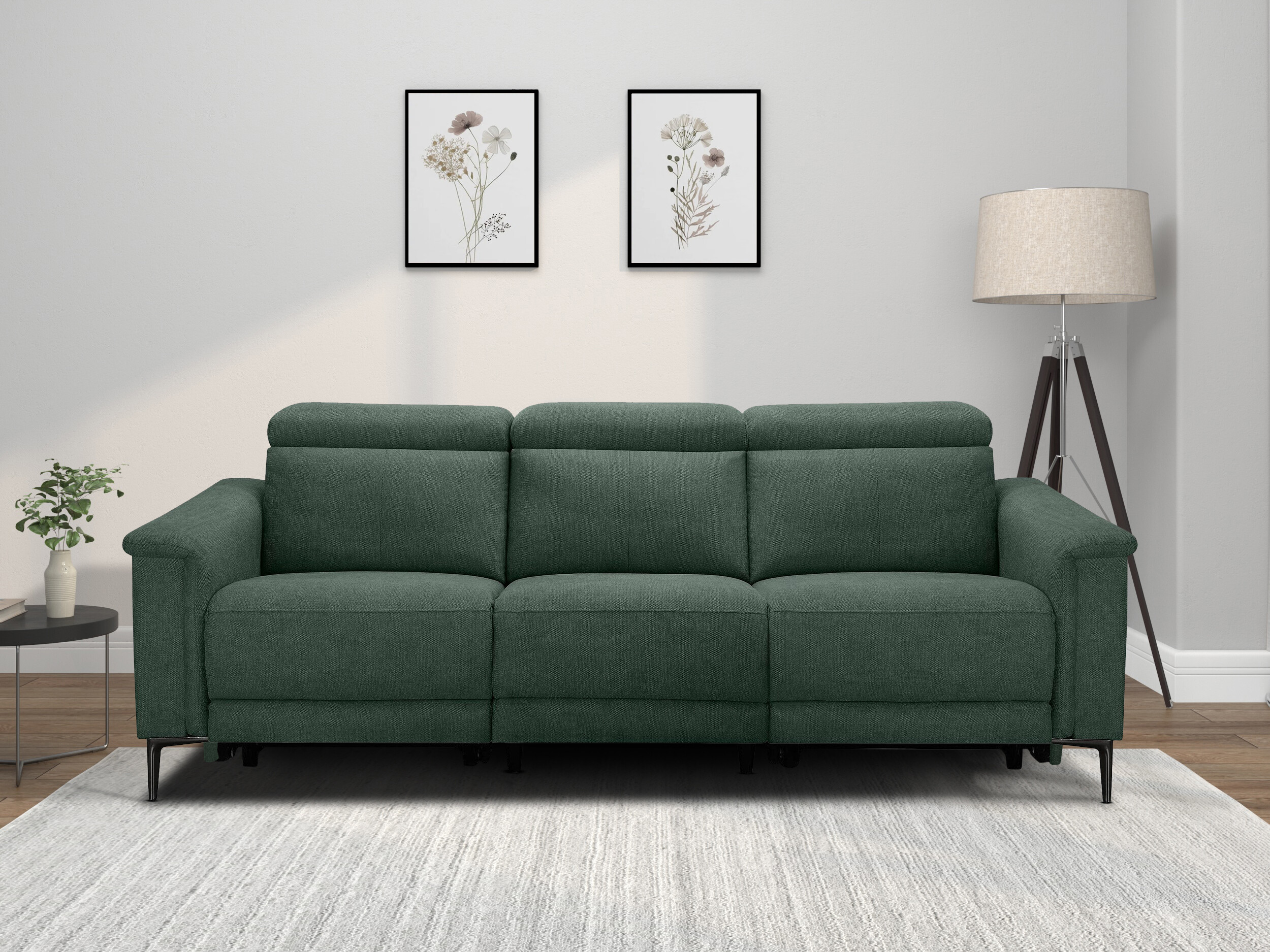 Sofa mit Liegefunktion Denton 1497 (Dunkelgrün)