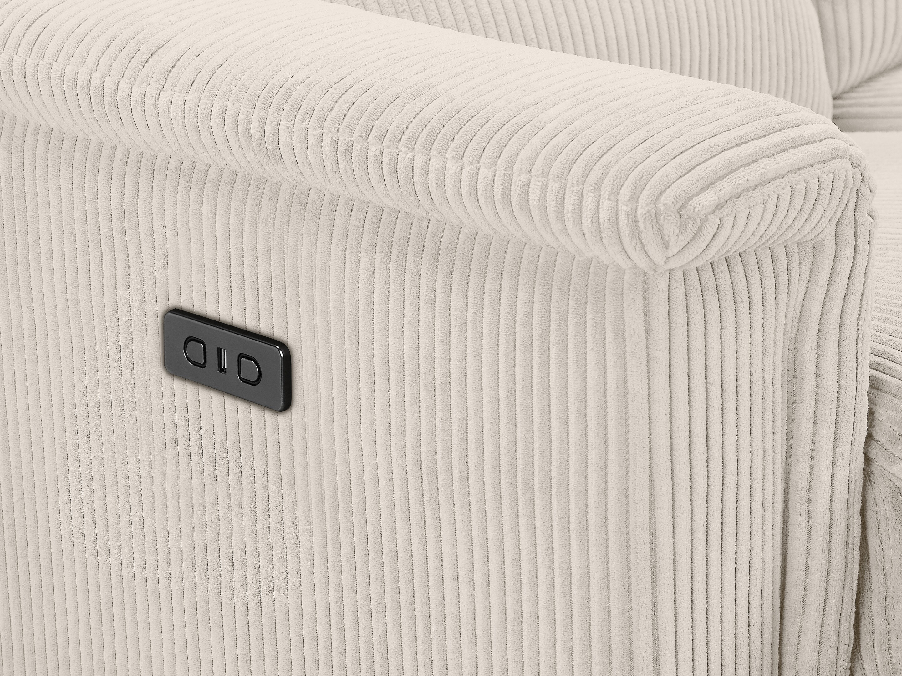 Sofa mit Liegefunktion Evamare 103 (Cremefarben)