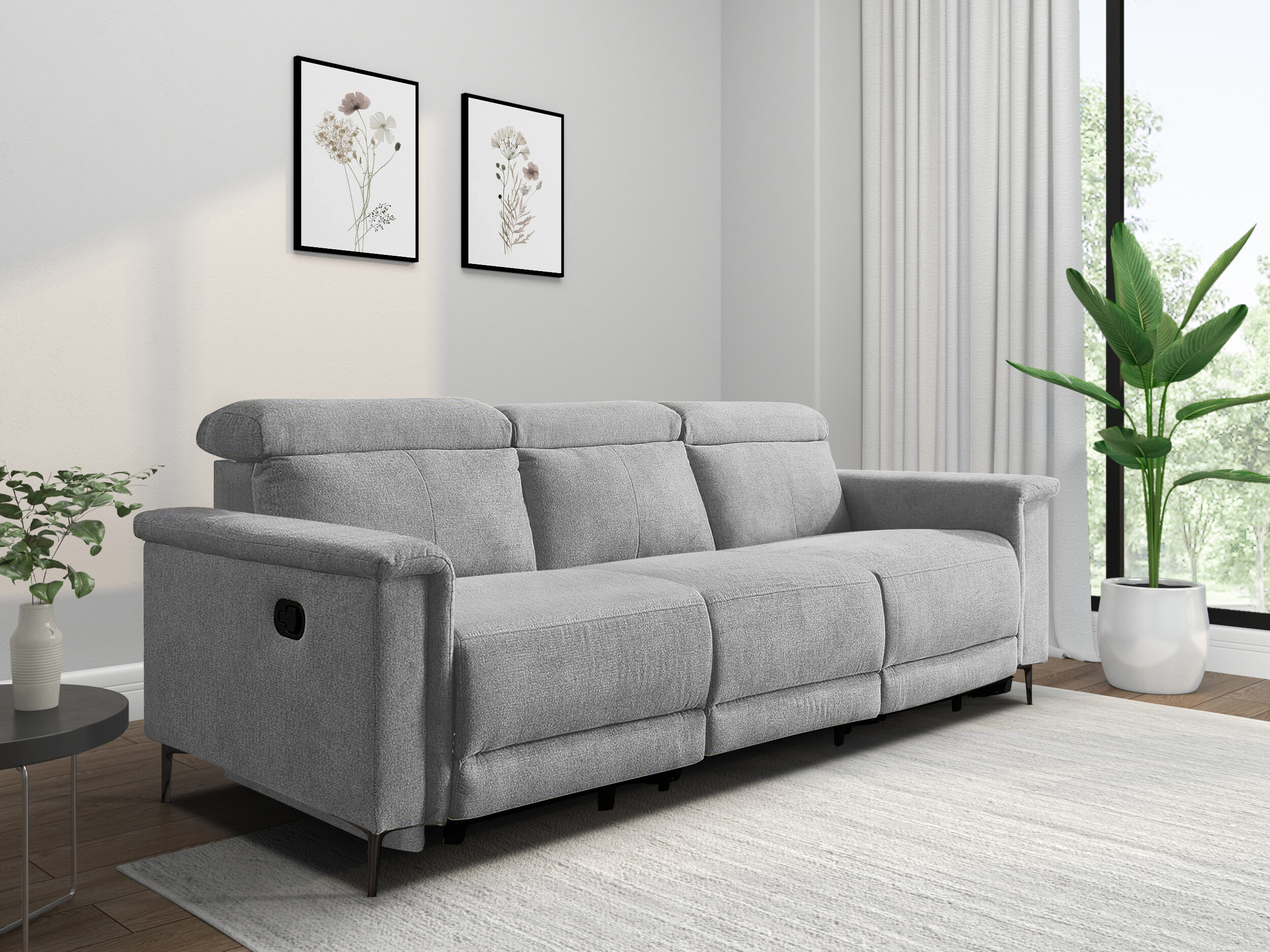 Sofa mit Liegefunktion Evamare 104 (Grau)