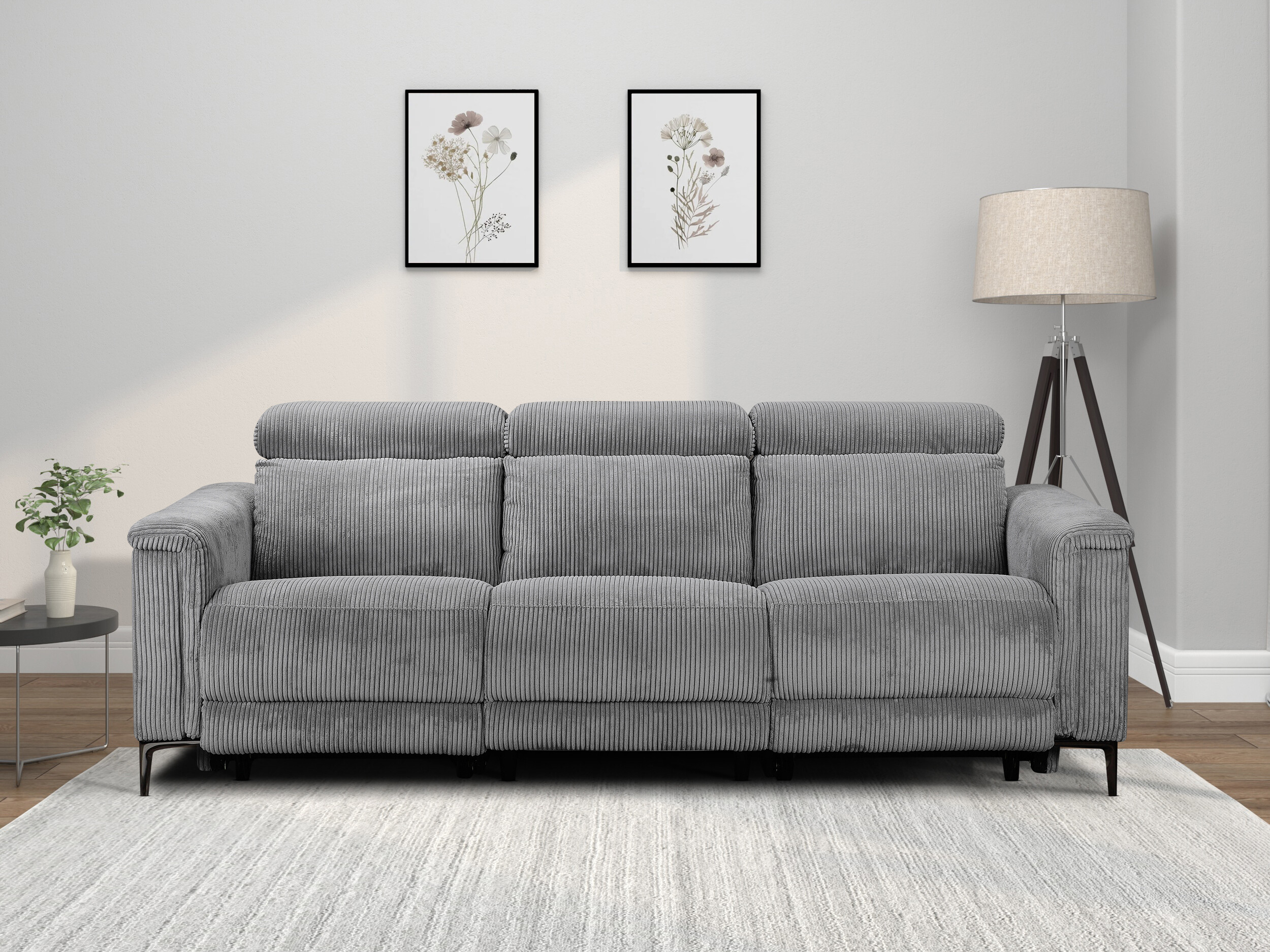Sofa mit Liegefunktion Evamare 104 (Hellgrau)