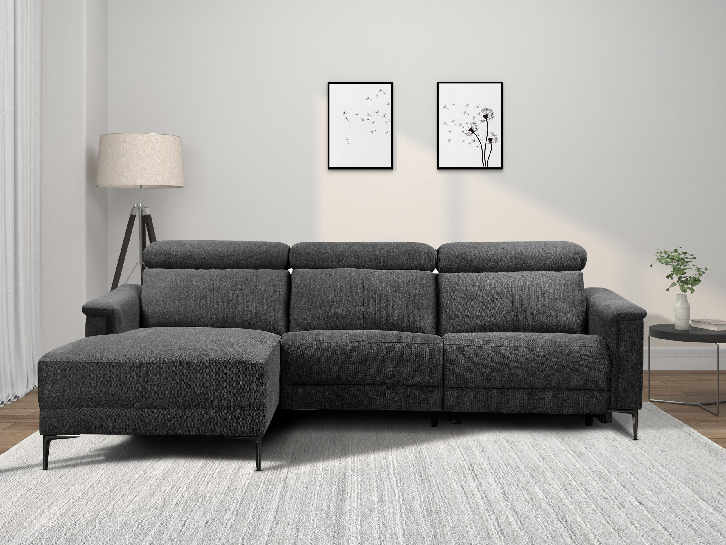 Ecksofa Liegesessel Evamare 105 (Anthrazit)
