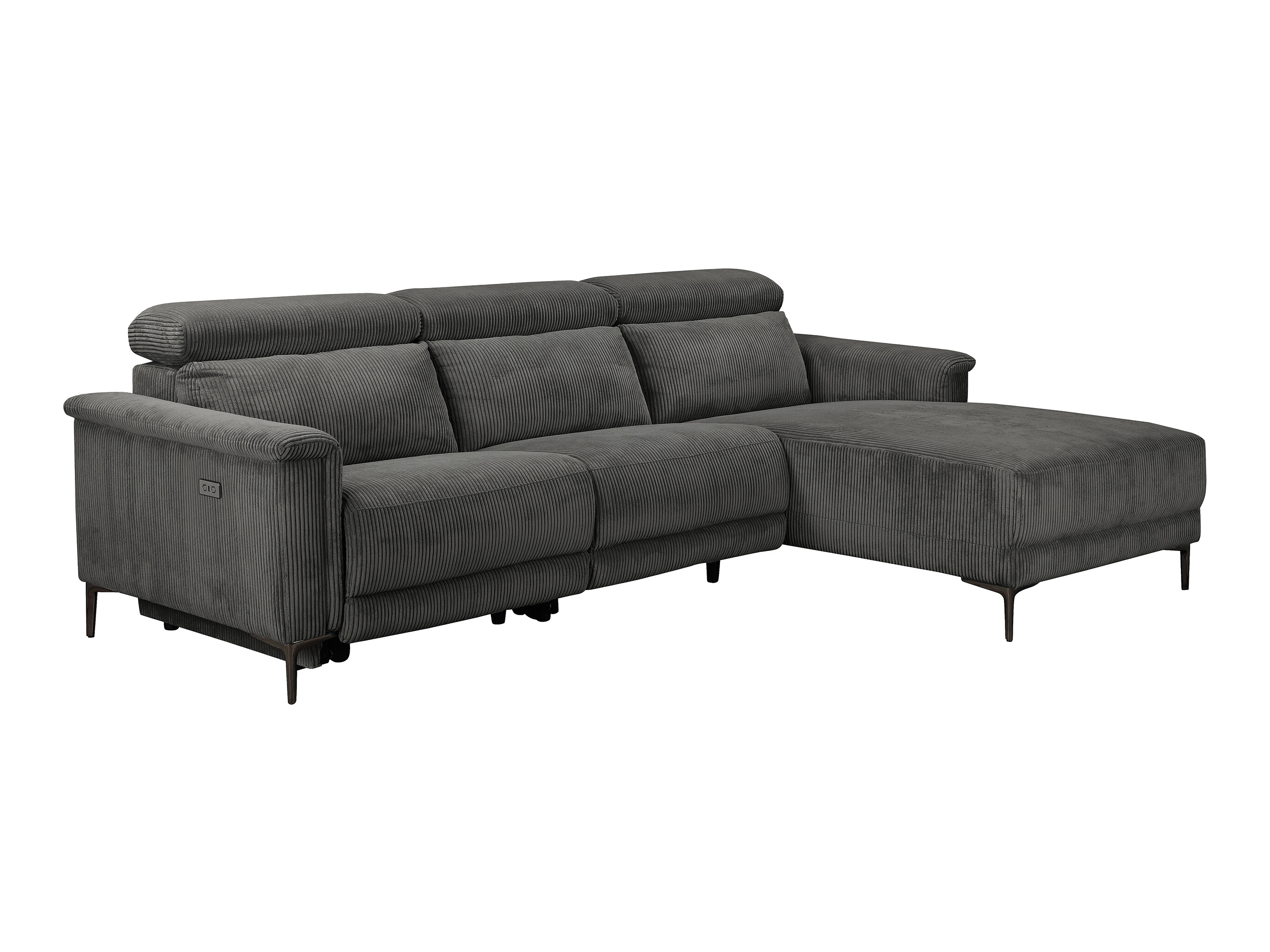 Ecksofa Liegesessel Evamare 105 (Dunkelgrau)