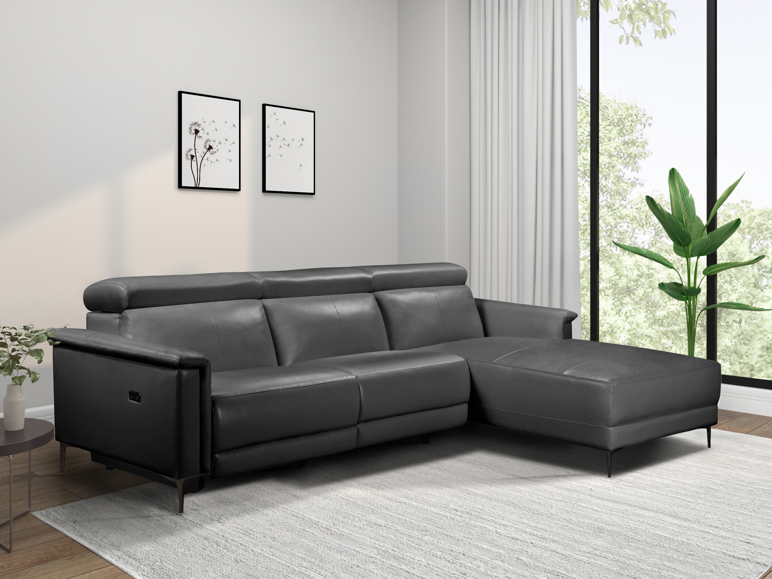Ecksofa Liegesessel Evamare 105 (Schwarz)