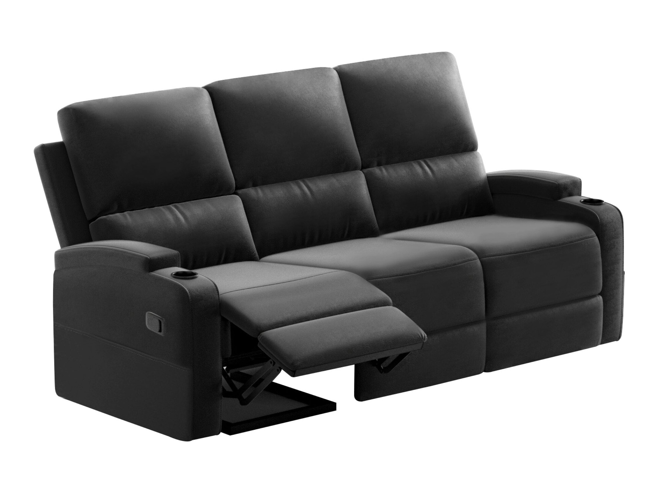 Sofa mit Liegefunktion Denton 1566 (Schwarz)