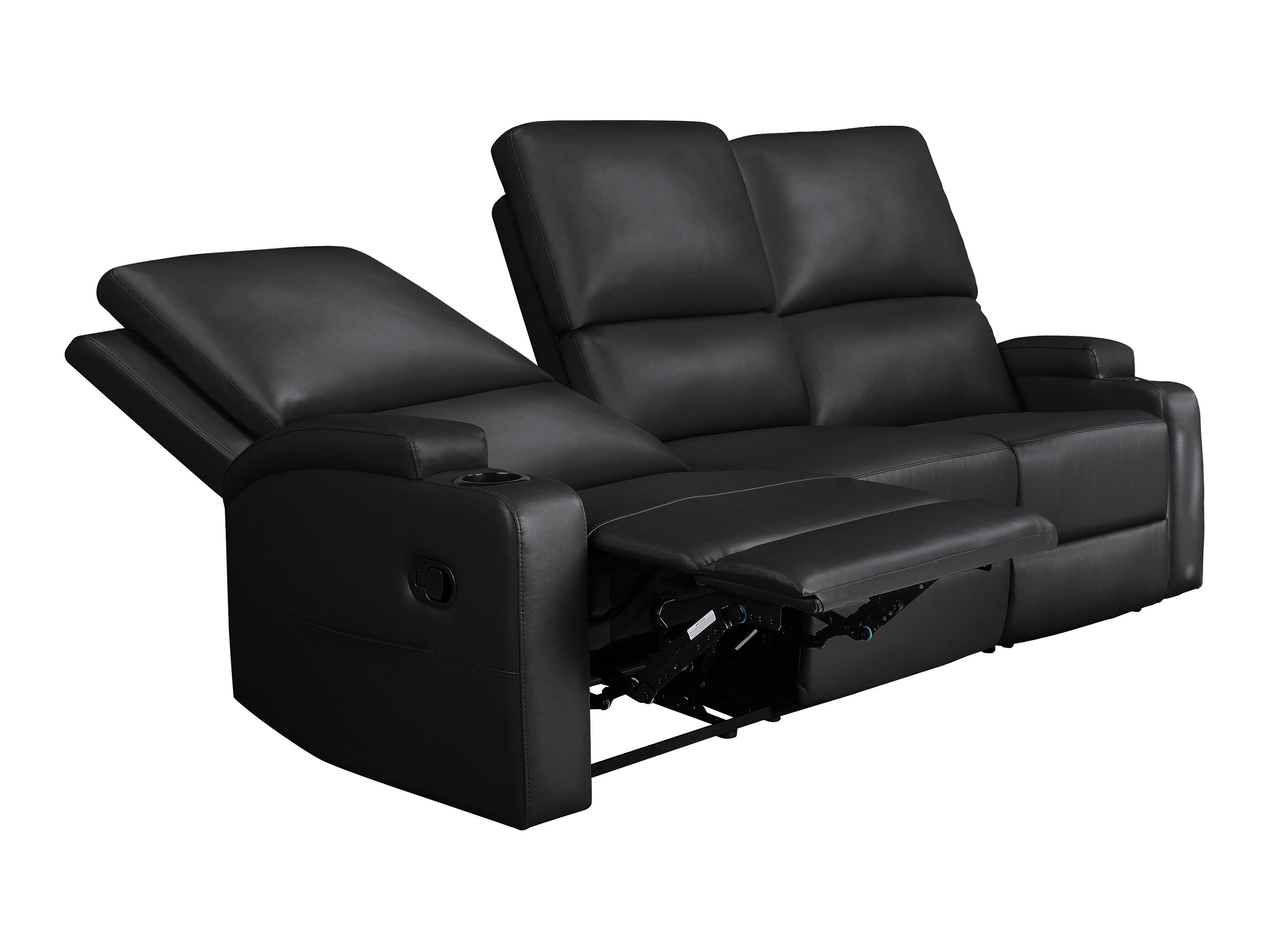 Sofa mit Liegefunktion Denton 1566 (Schwarz)