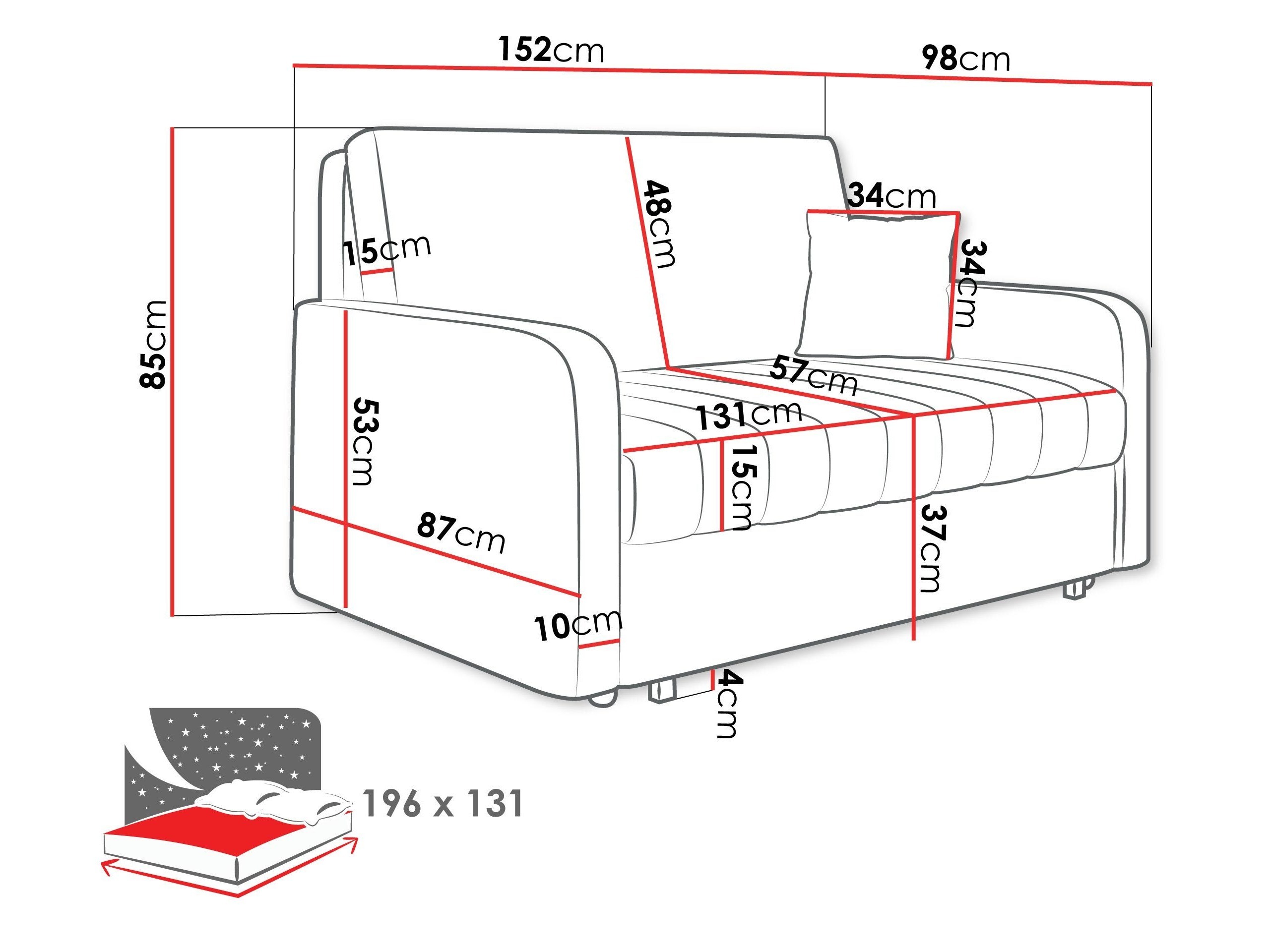 Schlafsofa Columbus 260 (Polo 872)