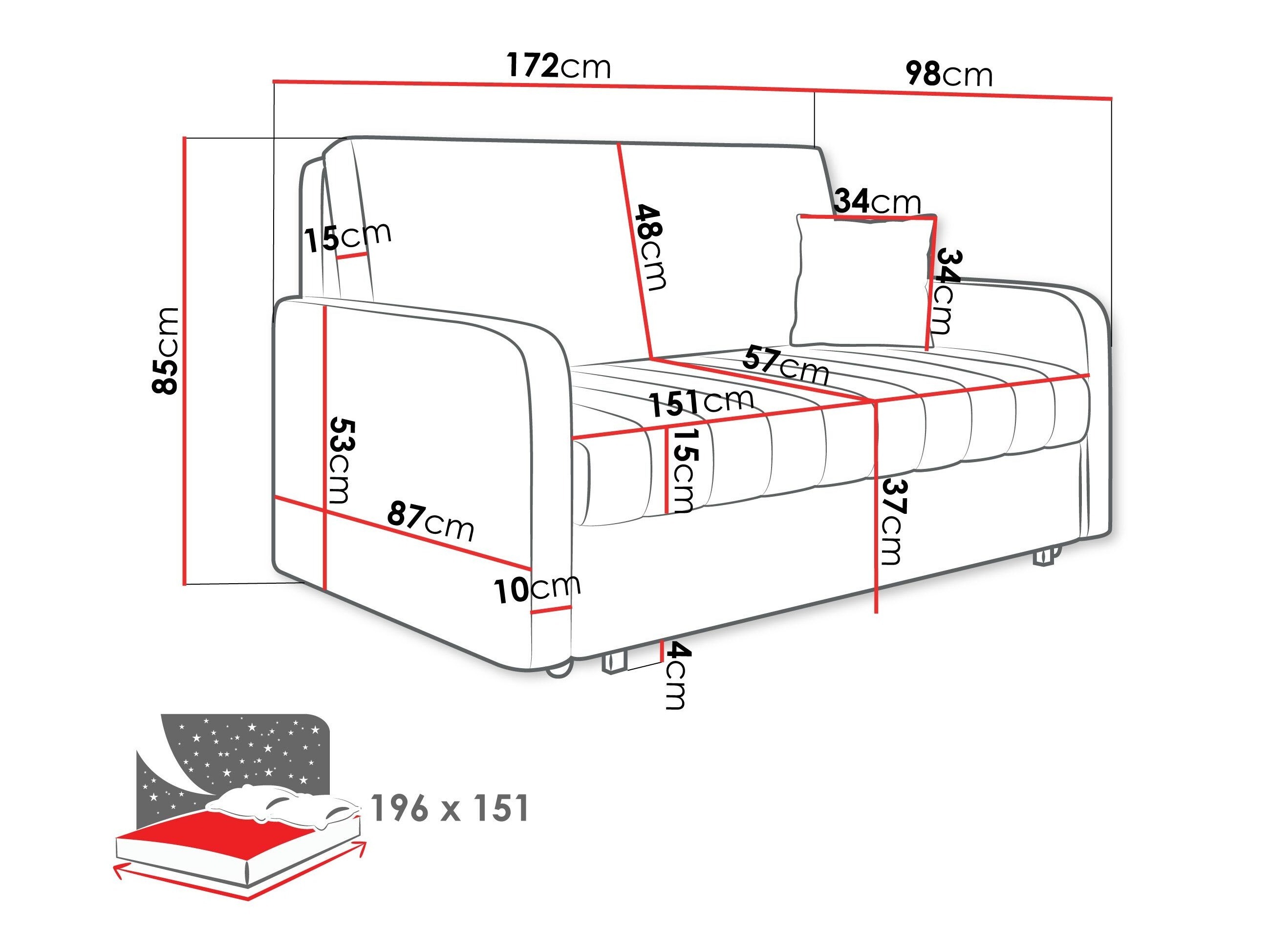 Schlafsofa Columbus 261 (Polo 872)