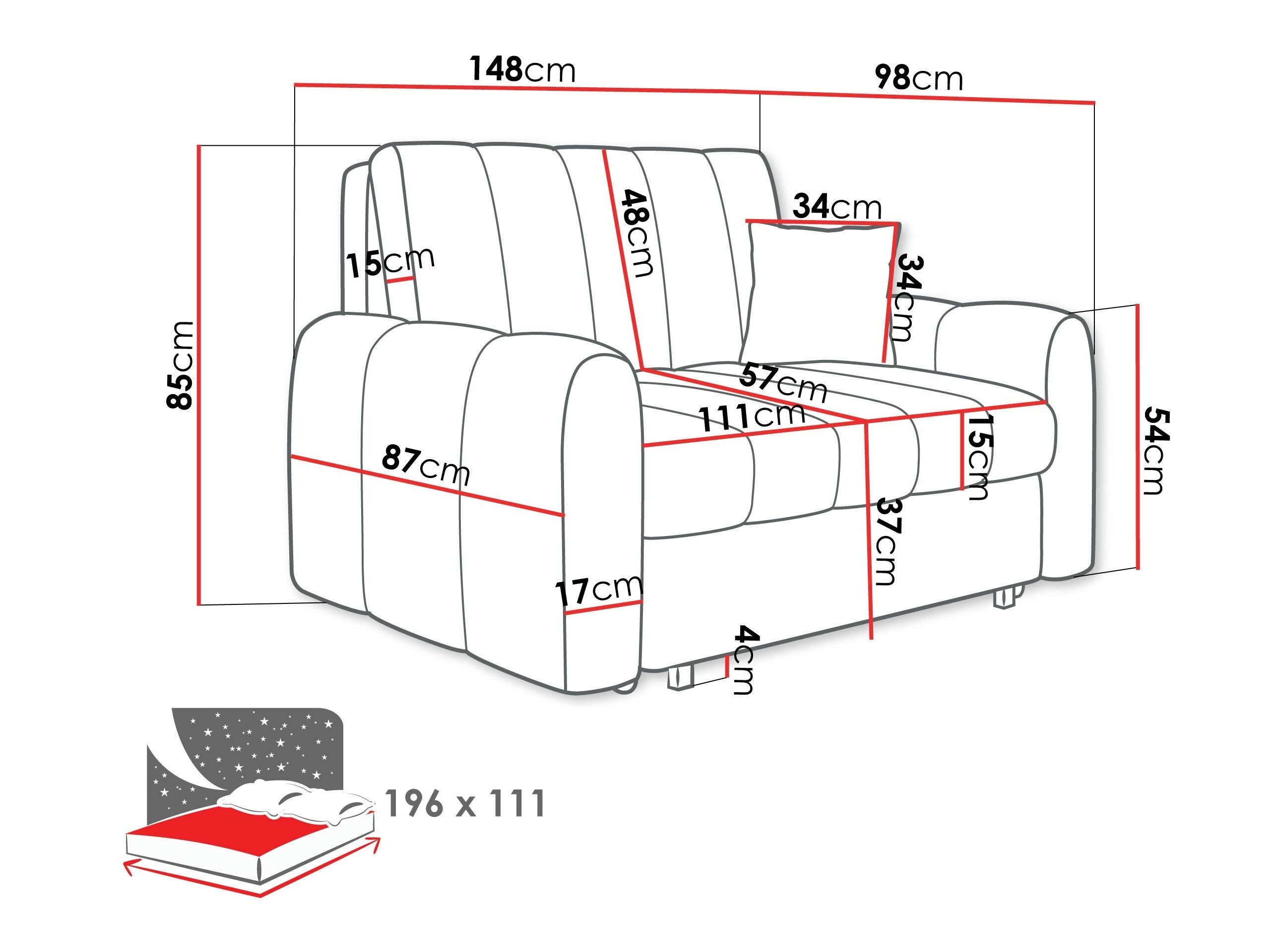 Schlafsofa Columbus 263 (Lumo 30)