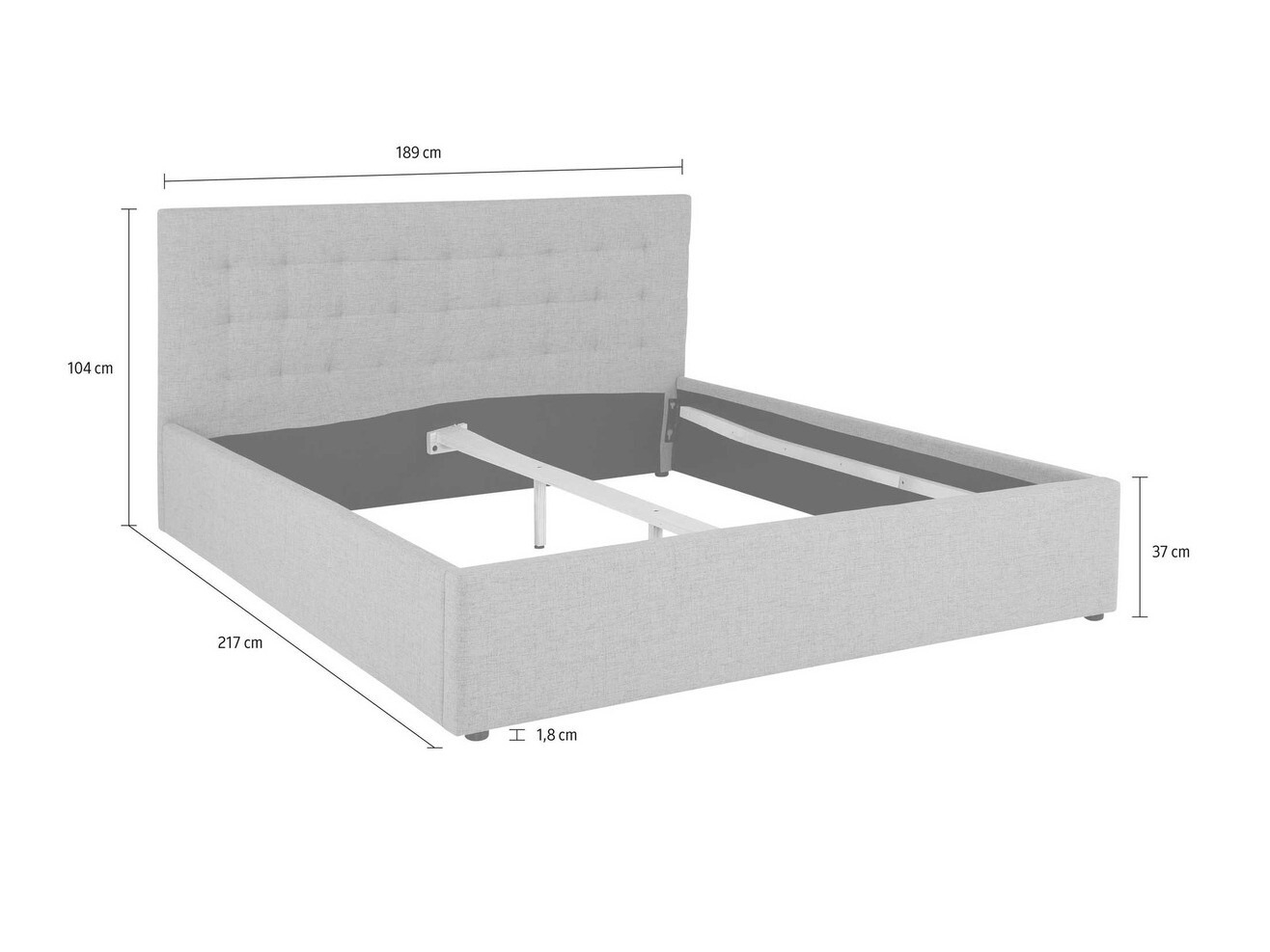 Bett Denton 430 (Grau)