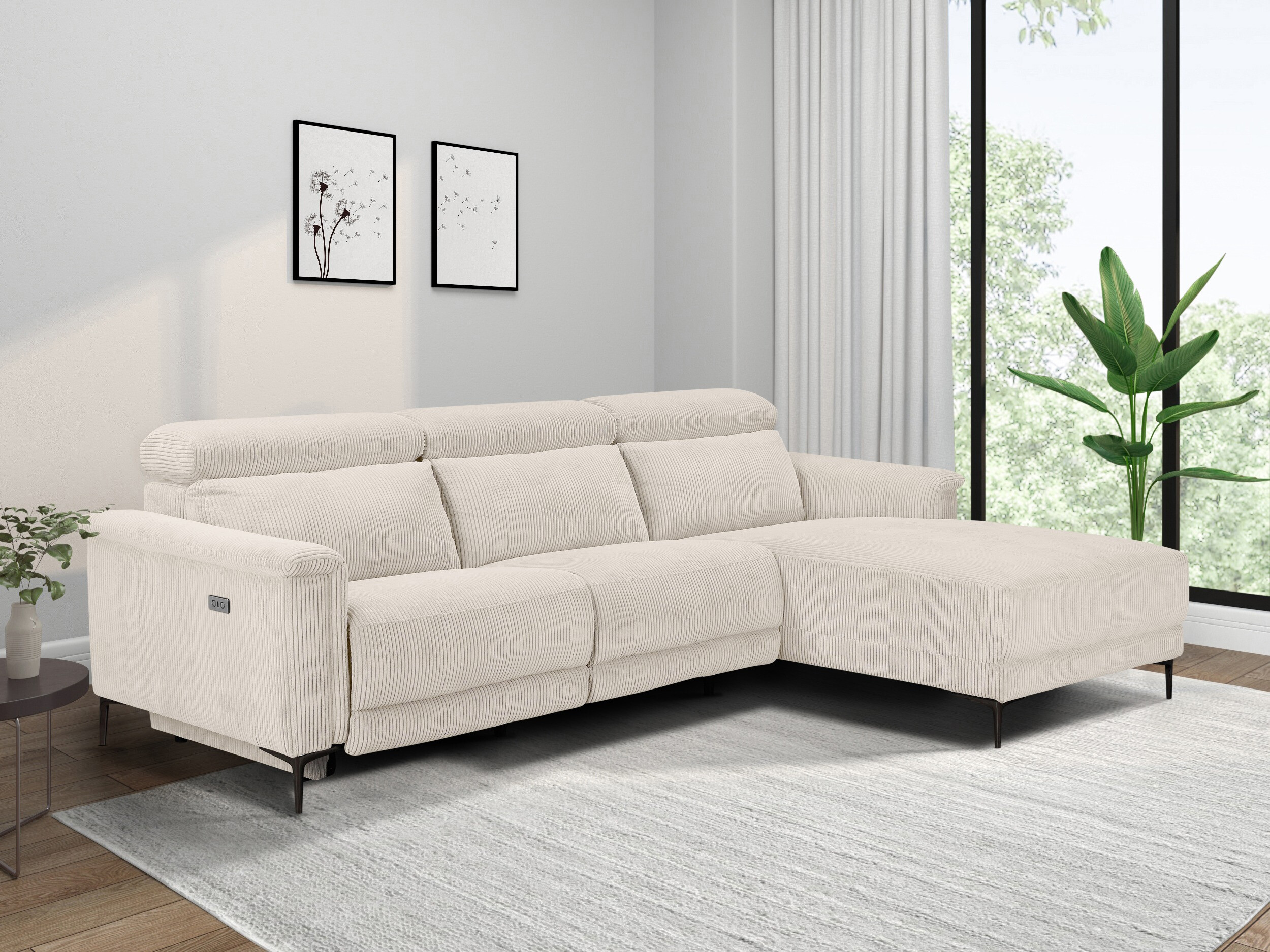 Ecksofa Liegesessel Evamare 105 (Cremefarben)