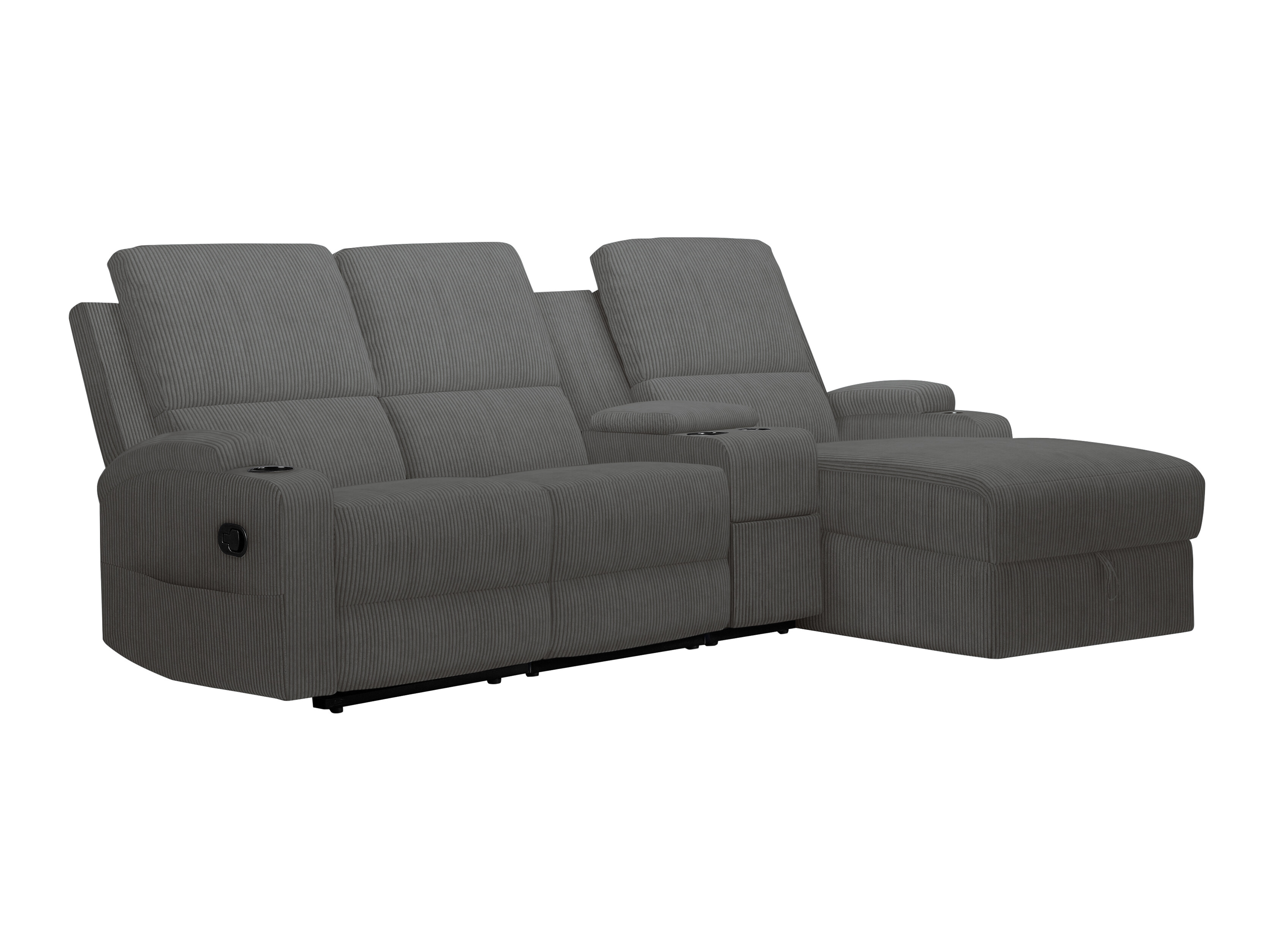 Ecksofa Liegesessel Denton 1568 (Anthrazit)