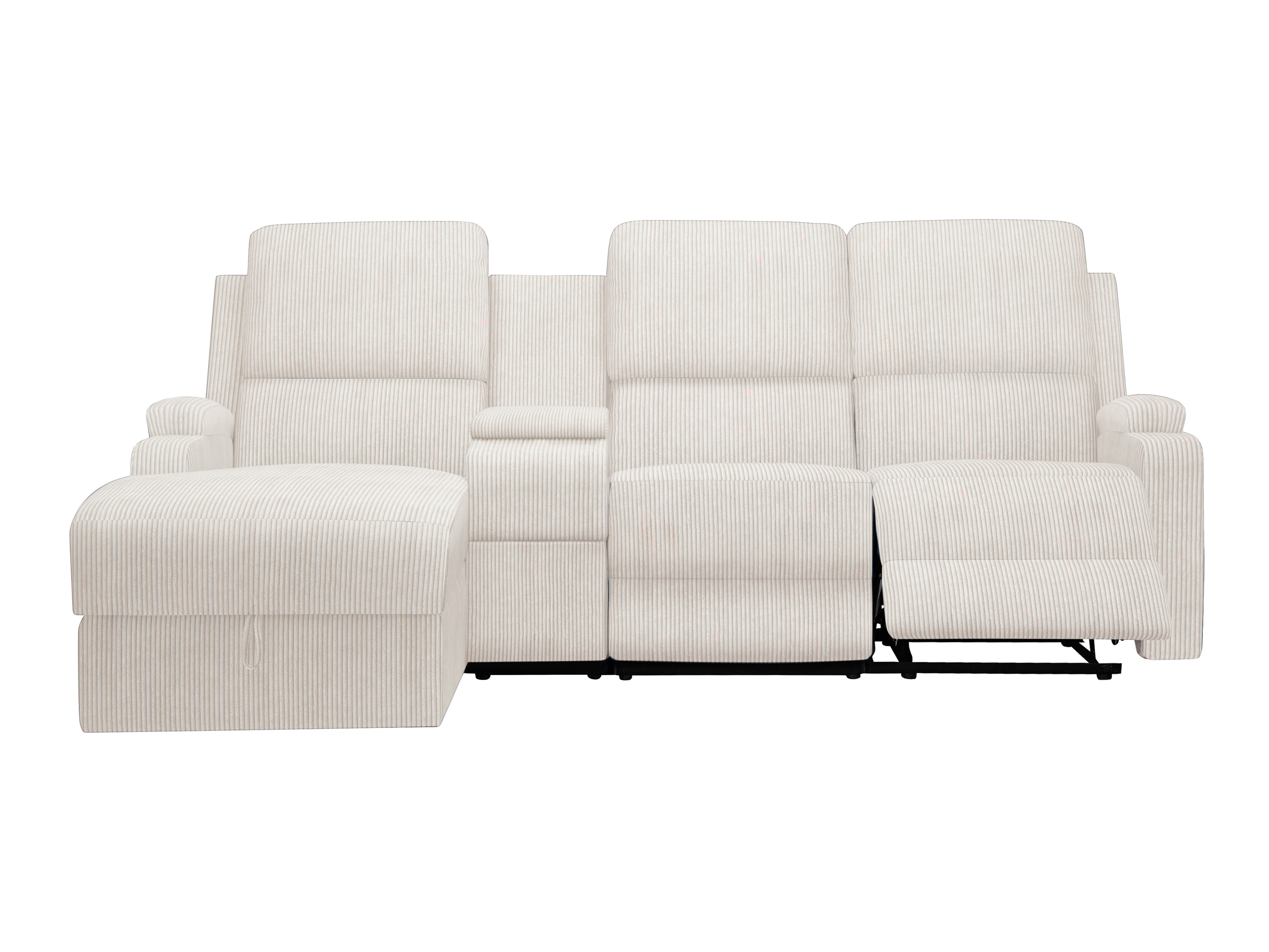Ecksofa Liegesessel Denton 1568 (Cremefarben)
