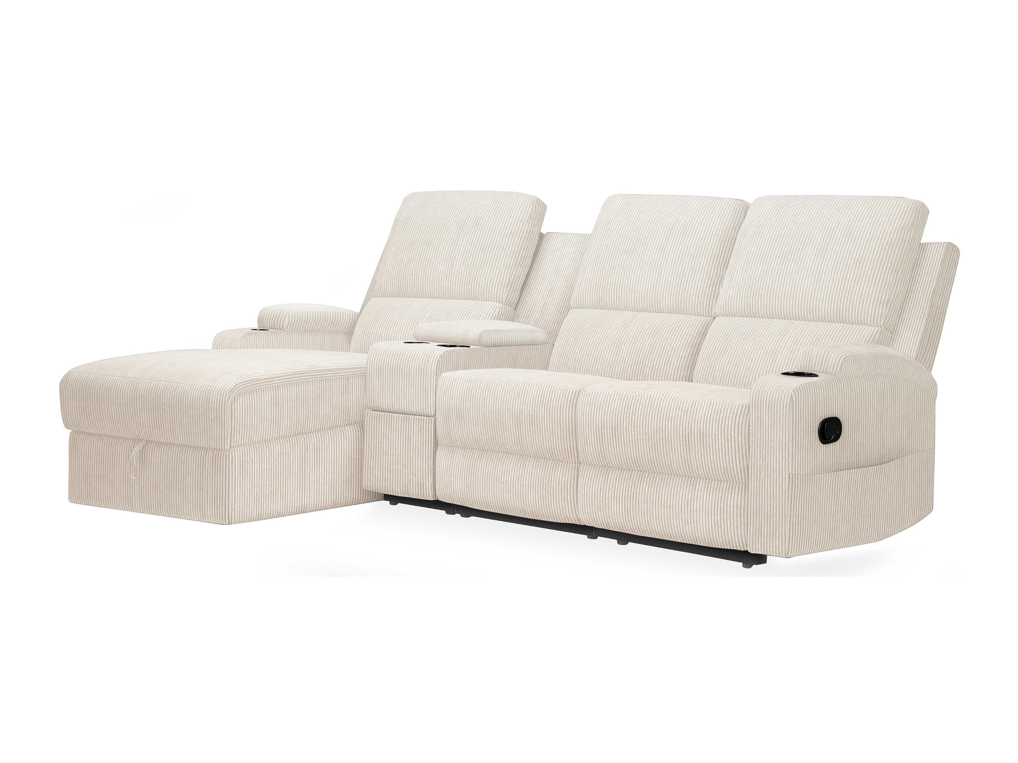Ecksofa Liegesessel Denton 1568 (Cremefarben)