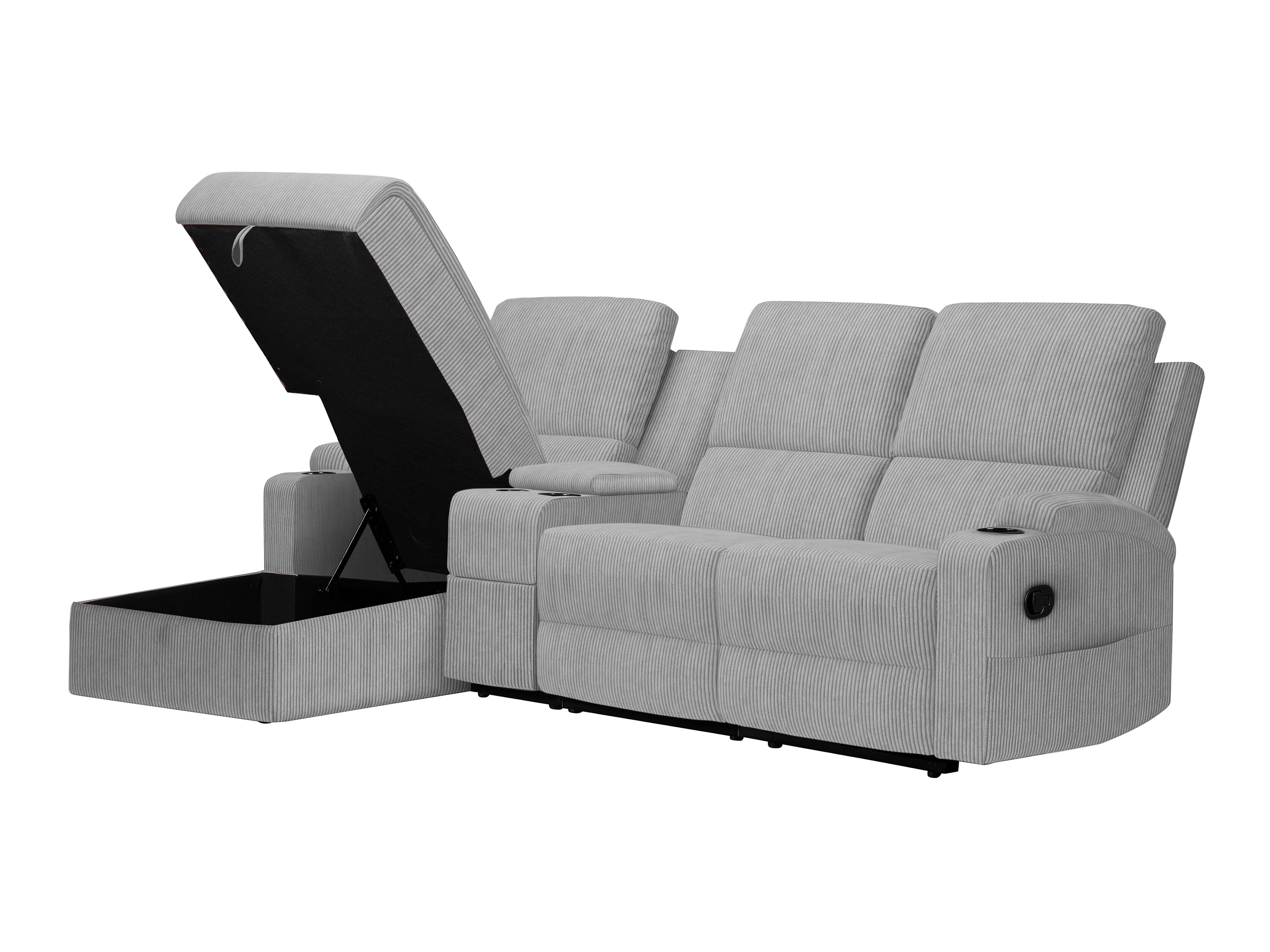 Ecksofa Liegesessel Denton 1568 (Grau)