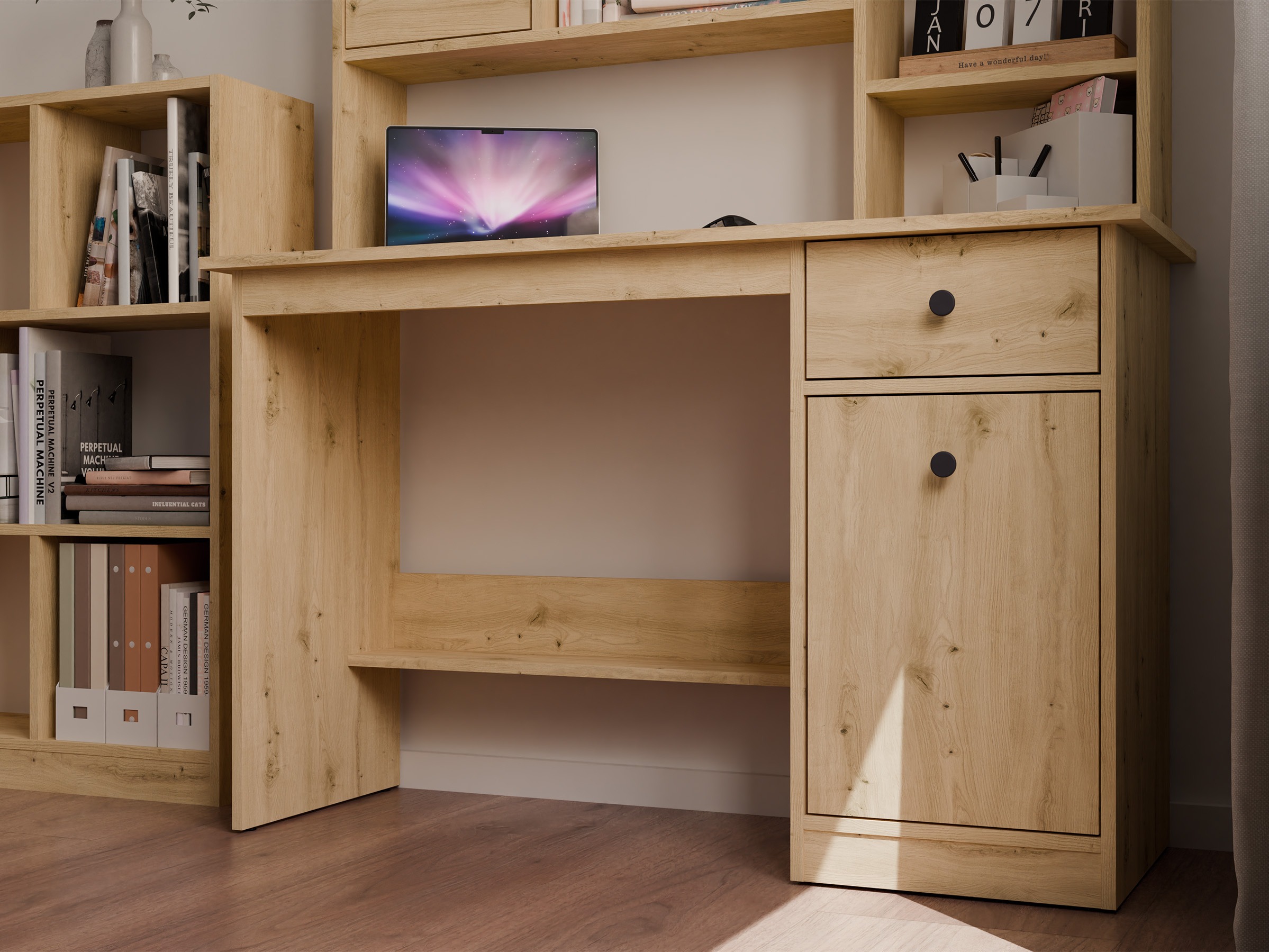 Bürotisch Mandeville 376 (Artisan Eichenholzoptik)