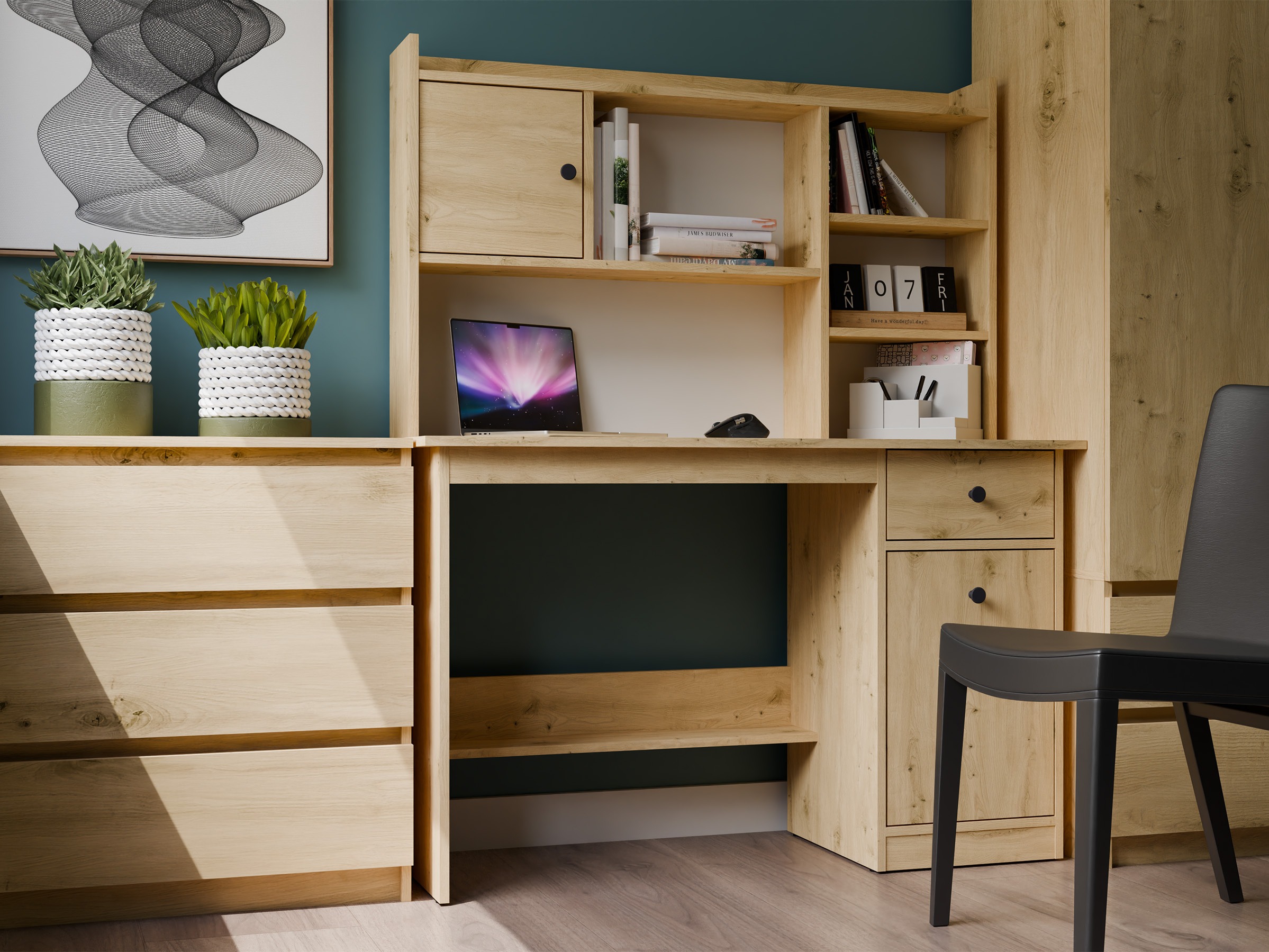 Bürotisch Mandeville 376 (Artisan Eichenholzoptik)