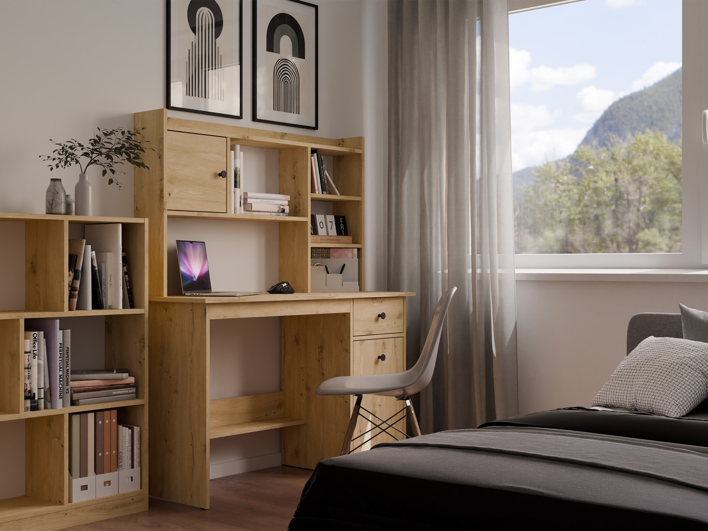 Bürotisch Mandeville 376 (Artisan Eichenholzoptik)