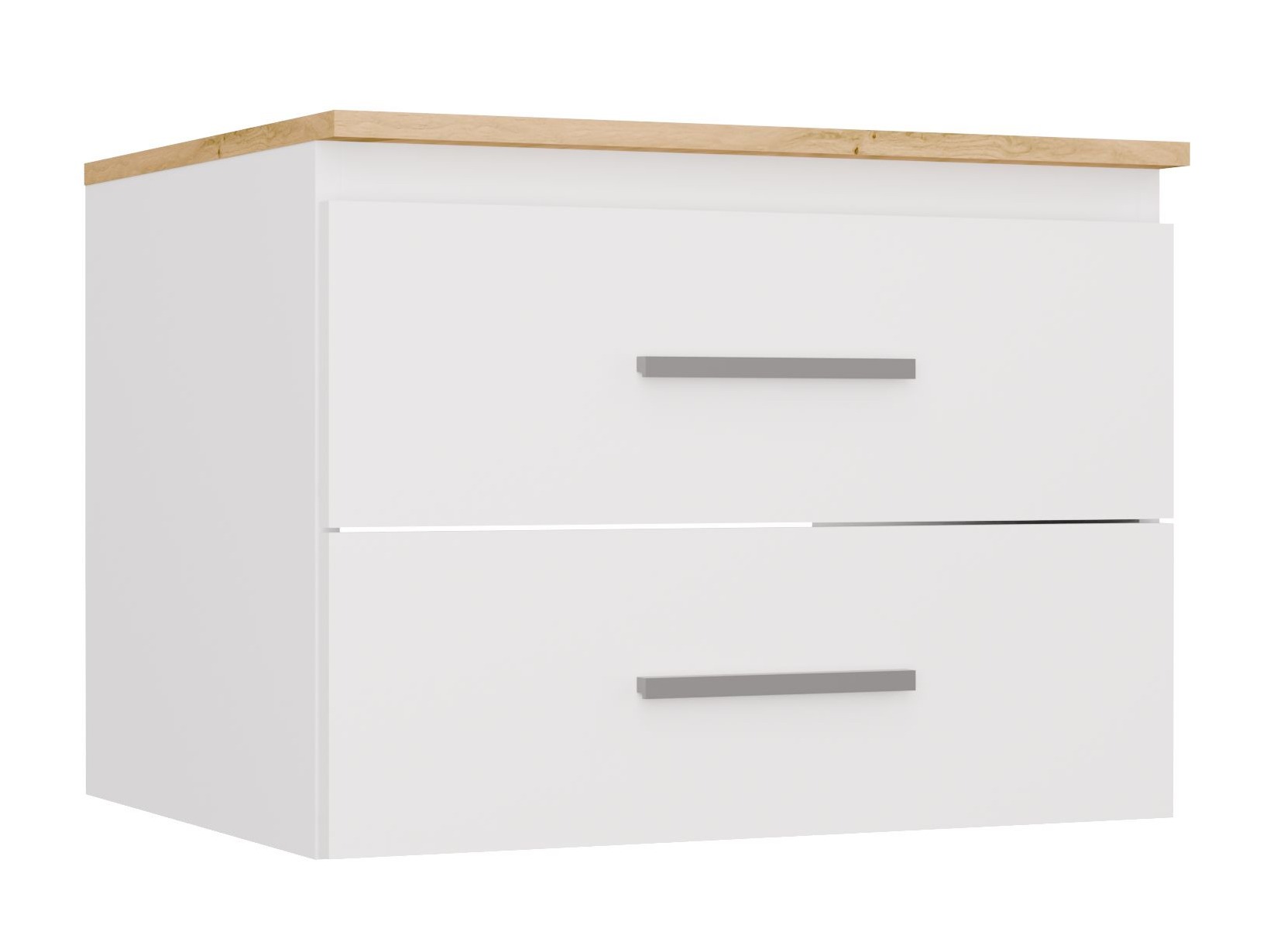Hängeschrank für Waschbecken Nolmaru 112 (Weiss + Artisan Eichenholzoptik)