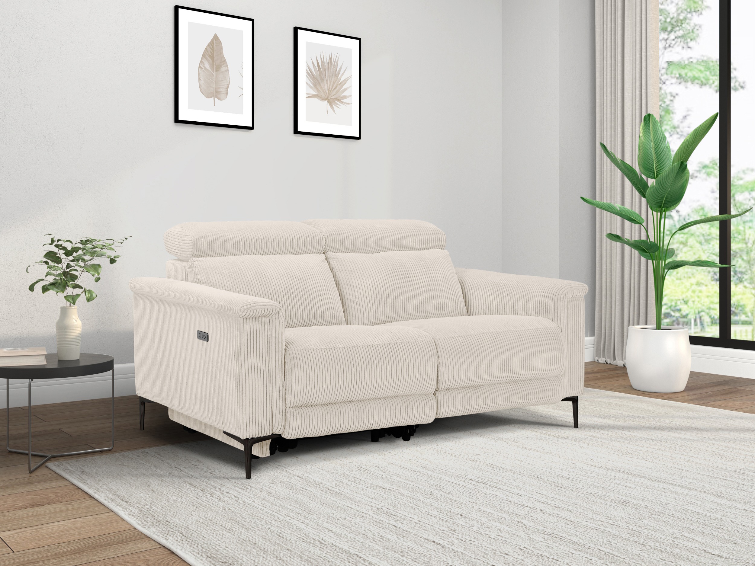 Sofa mit Liegefunktion Evamare 107 (Cremefarben)