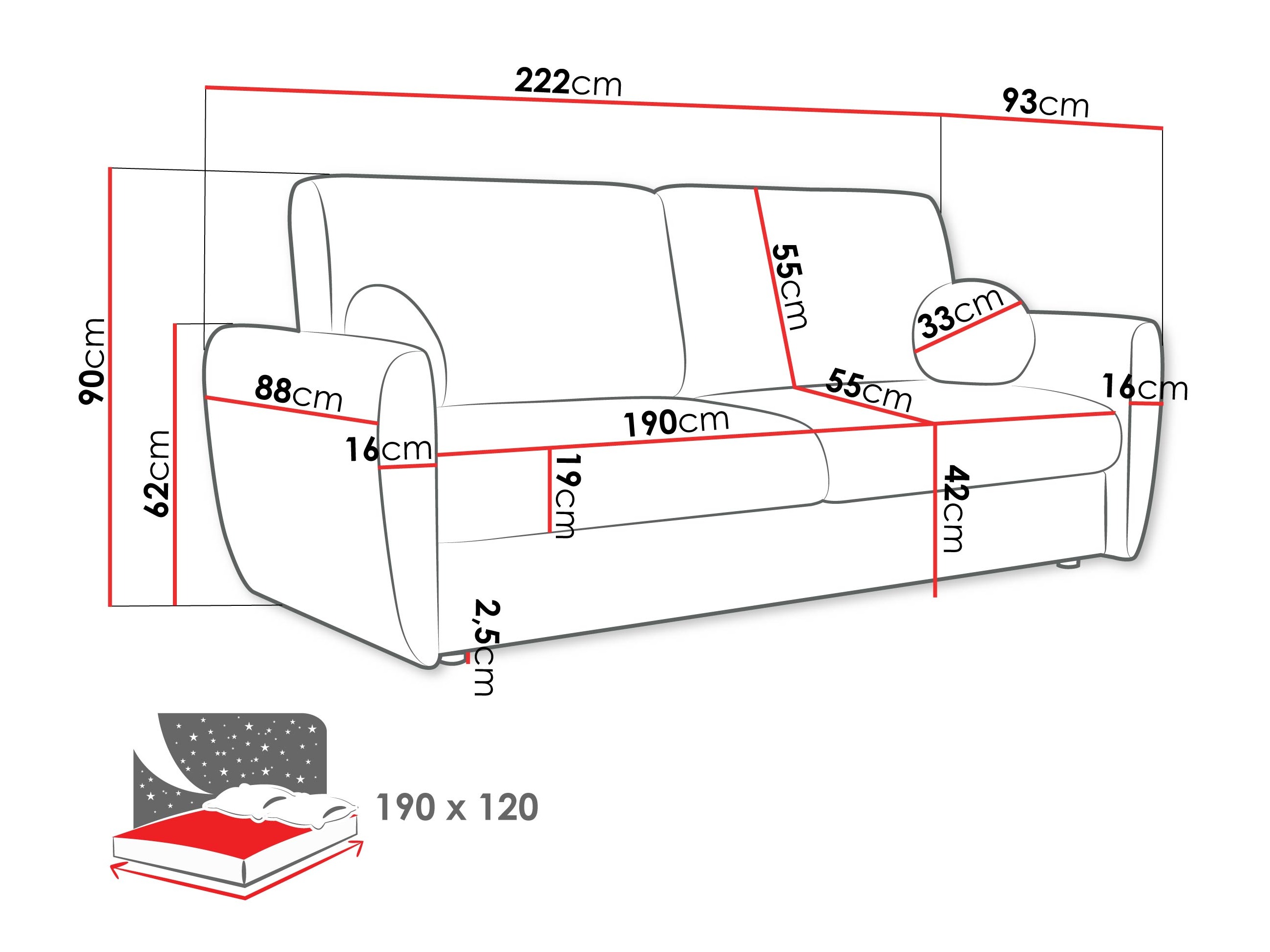 Schlafsofa Pagis (Taro 05)