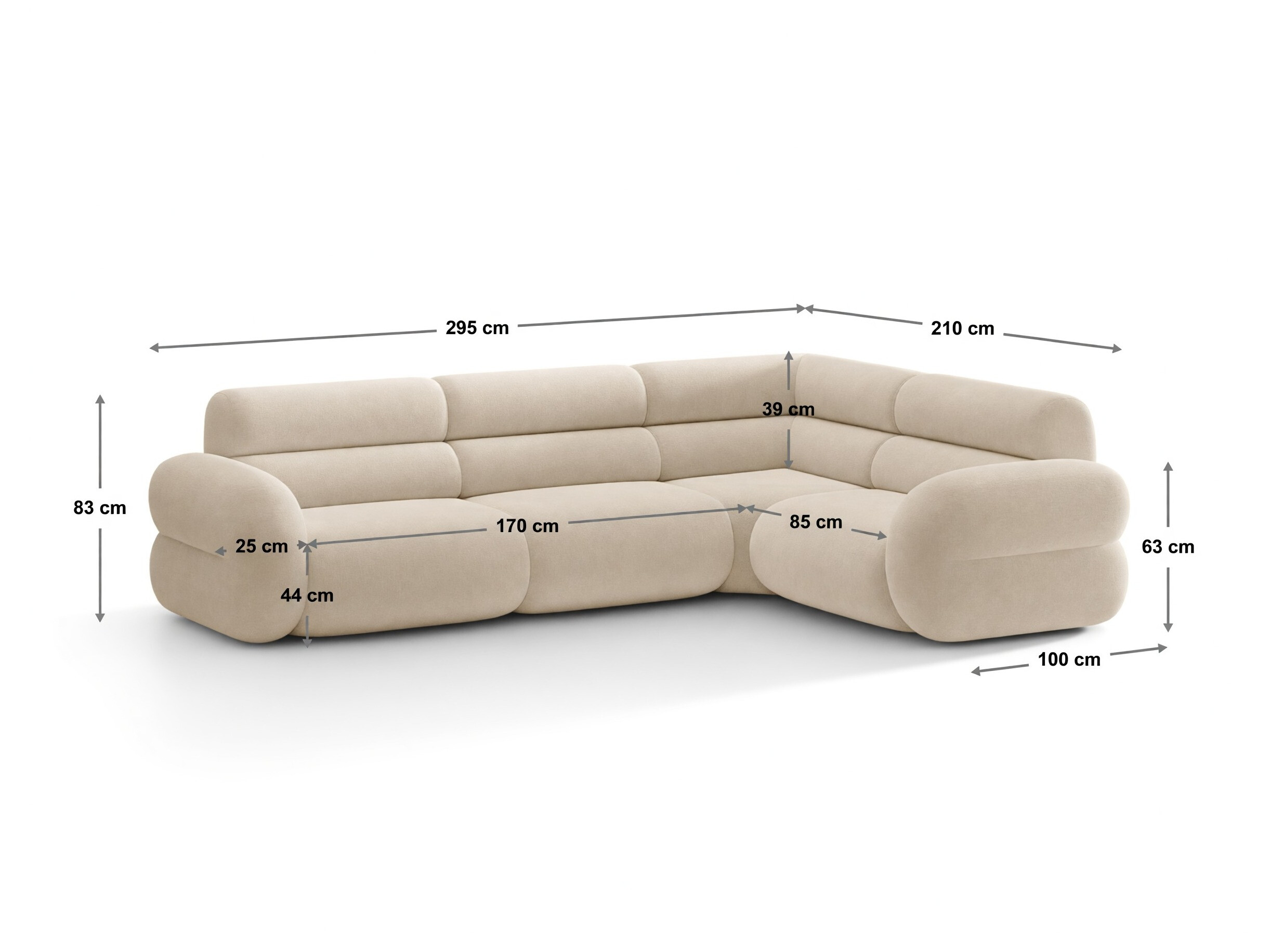 Modulares Ecksofa Cirbeno 100 (Baloo 2090)