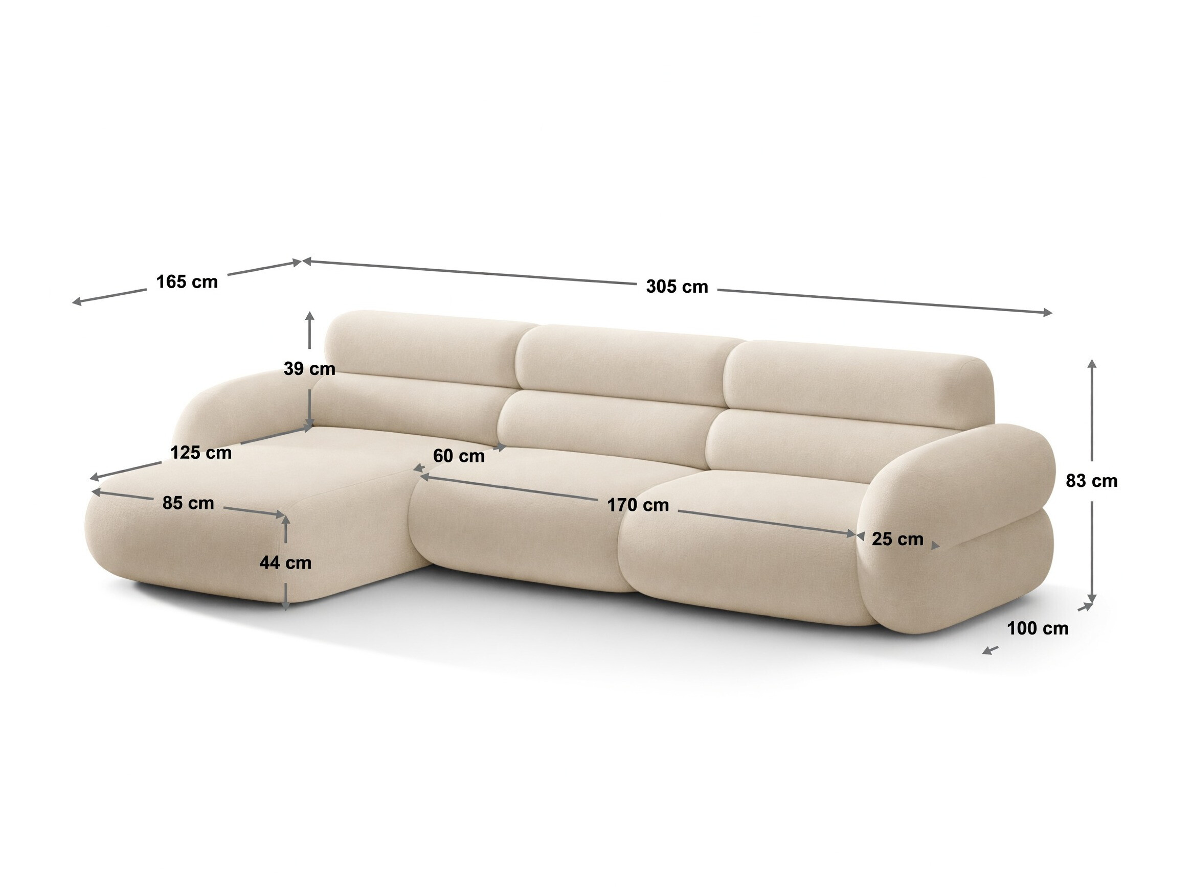 Modulares Ecksofa Cirbeno 101 (Baloo 2086)