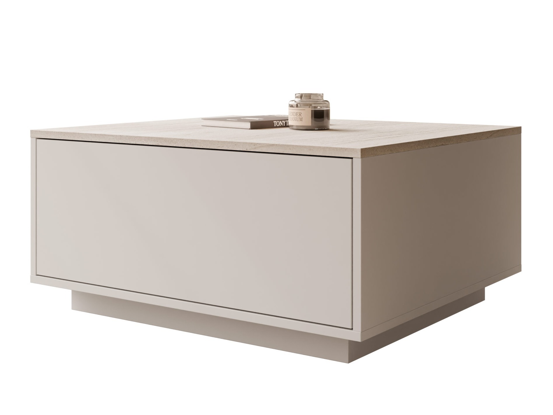 Couchtisch Comfivo Unda (Heller Travertin + Beige)