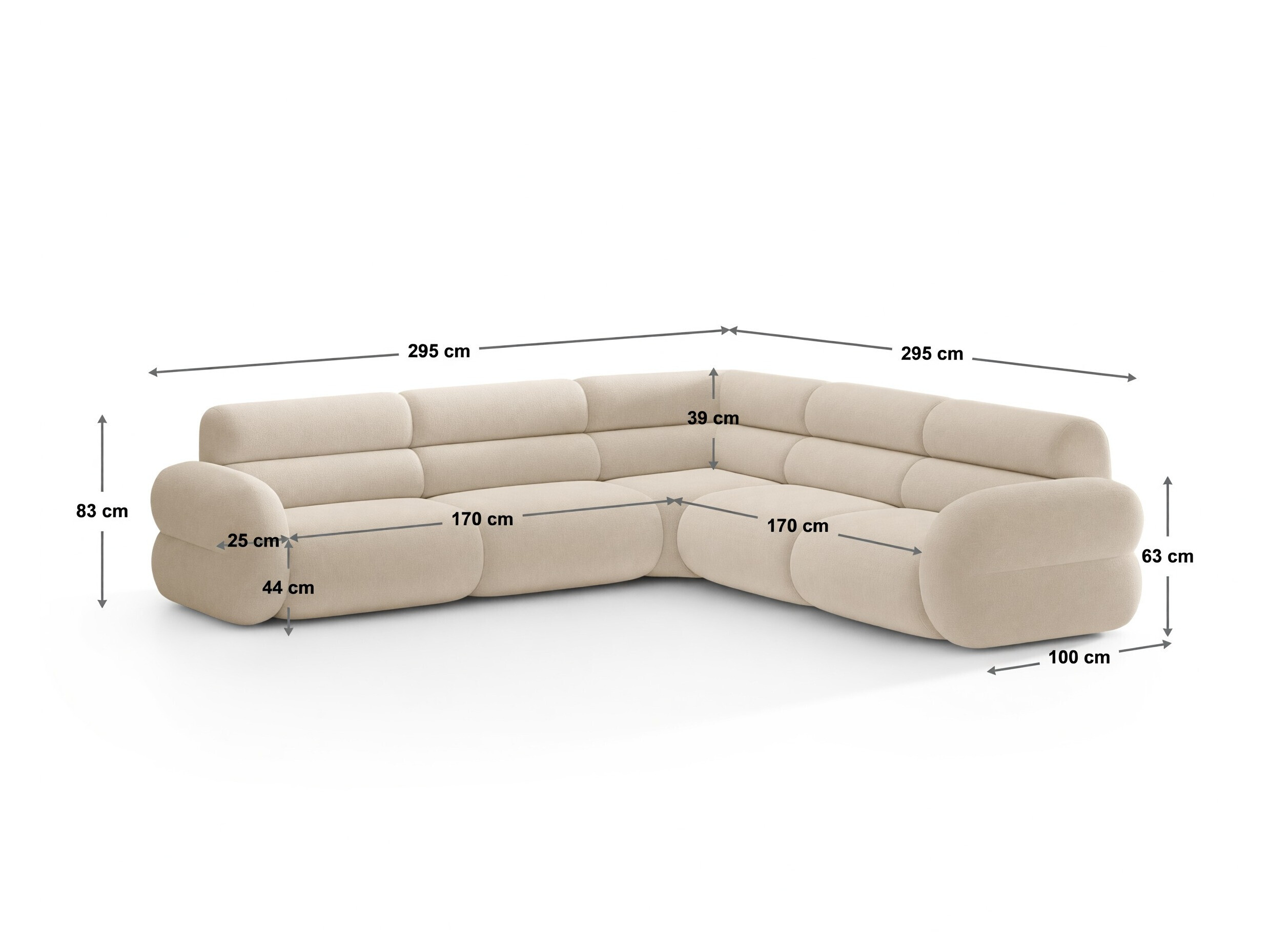 Modulares Ecksofa Cirbeno 102 (Baloo 2074)
