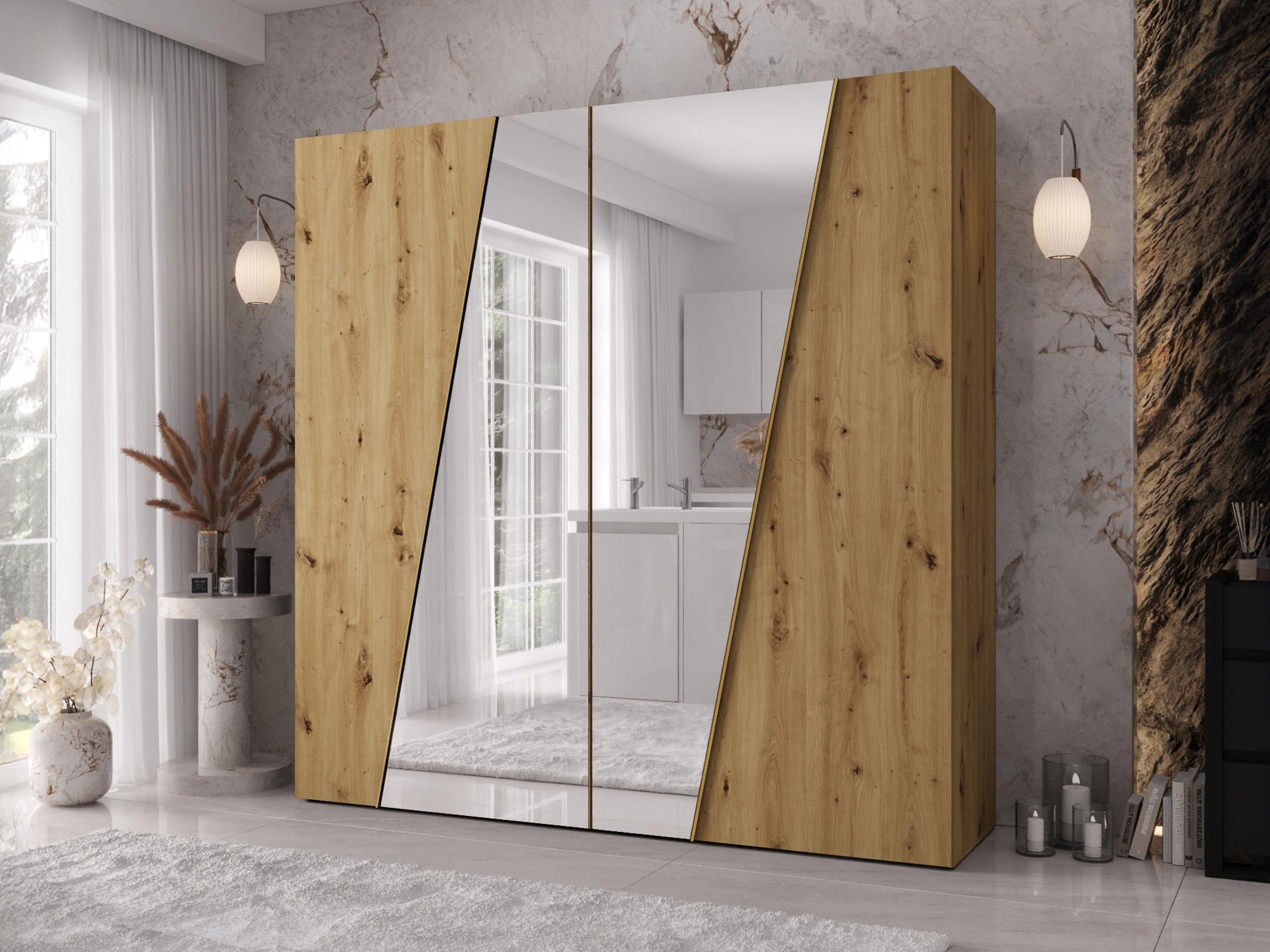 Kleiderschrank Hartford 635 (Artisan Eichenholzoptik)