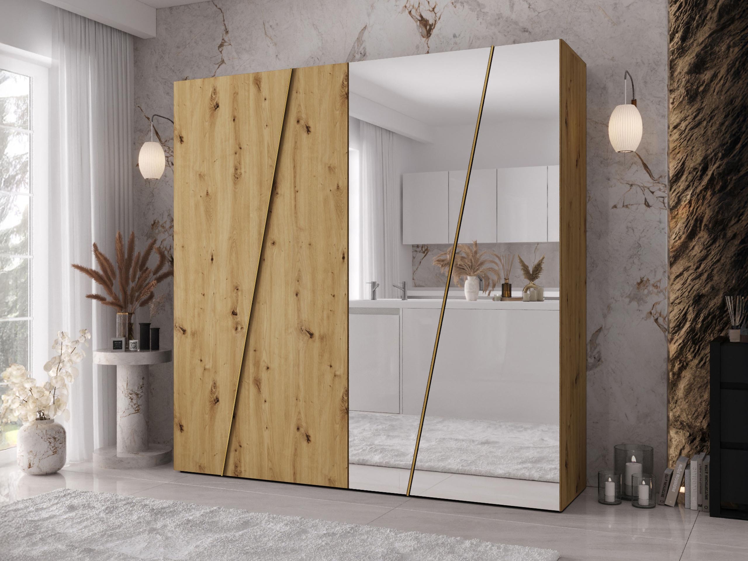 Kleiderschrank Hartford 635 (Artisan Eichenholzoptik)