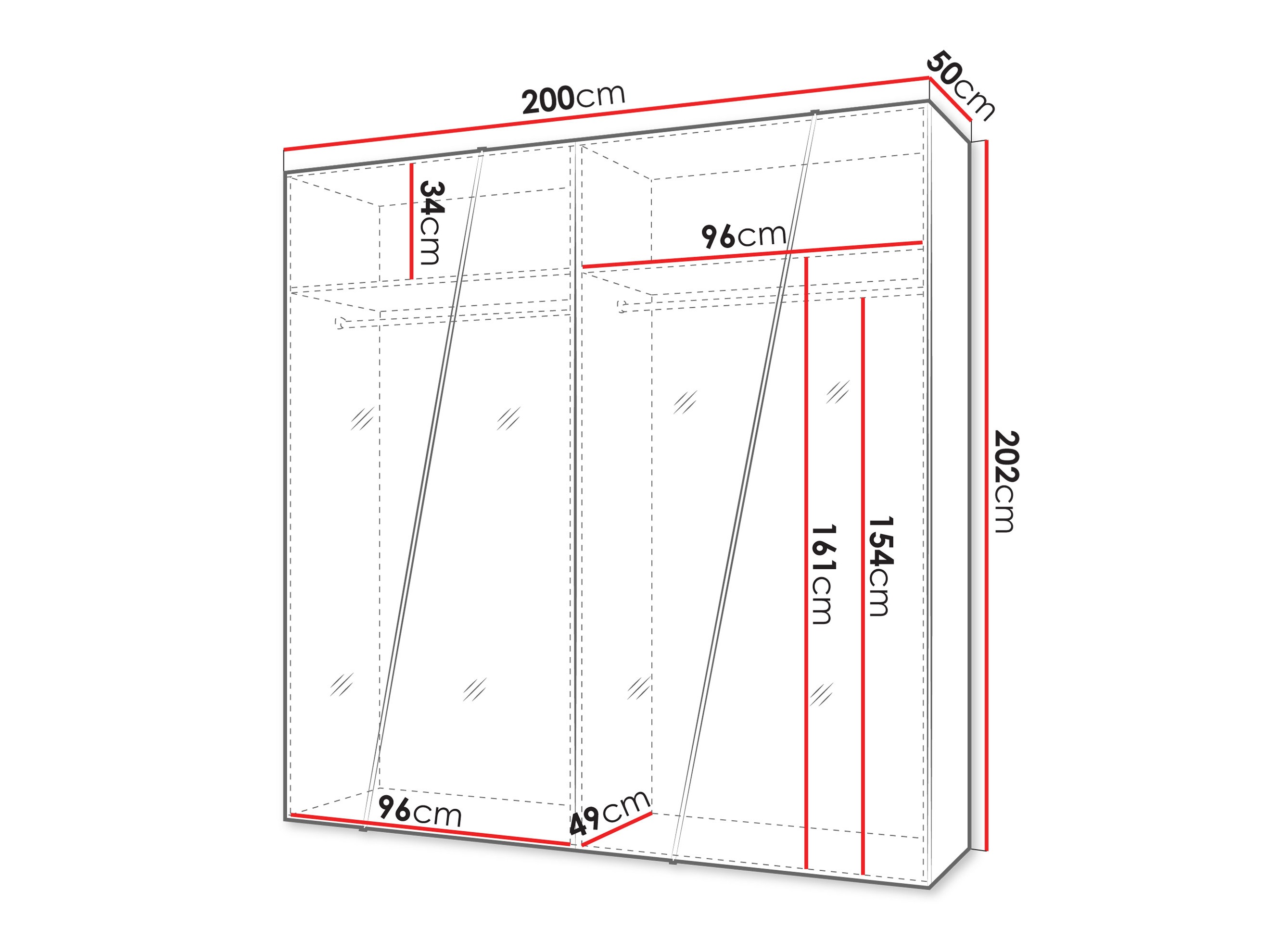 Kleiderschrank Hartford 636 (Kaschmir)