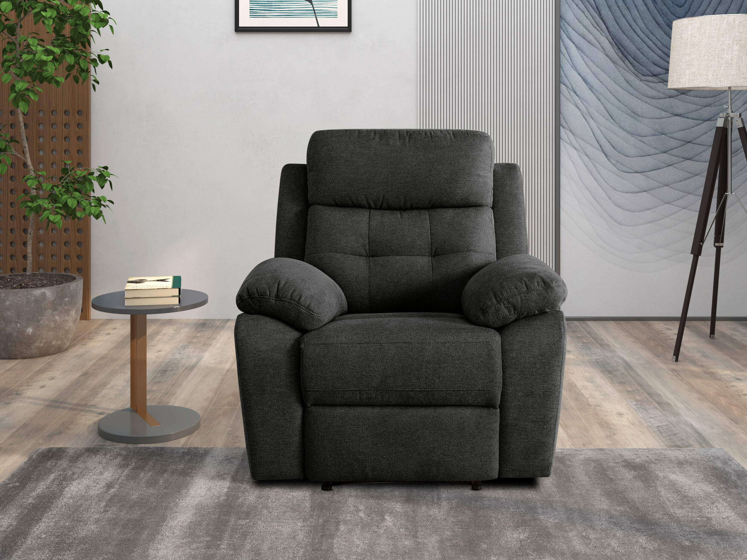 Sessel Liegesessel Denton 1572 (Anthrazit)