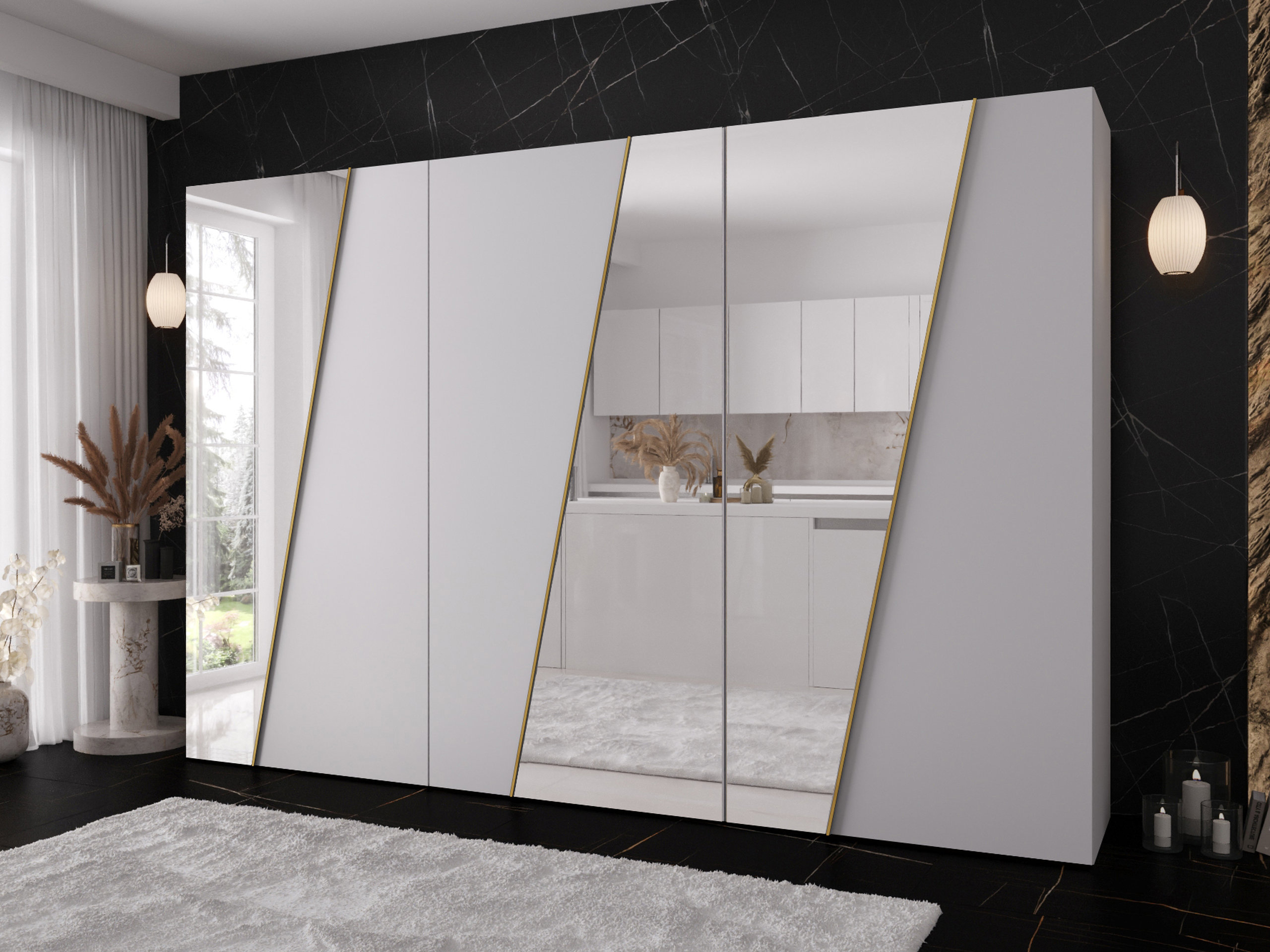 Kleiderschrank Hartford 637 (Weiss)