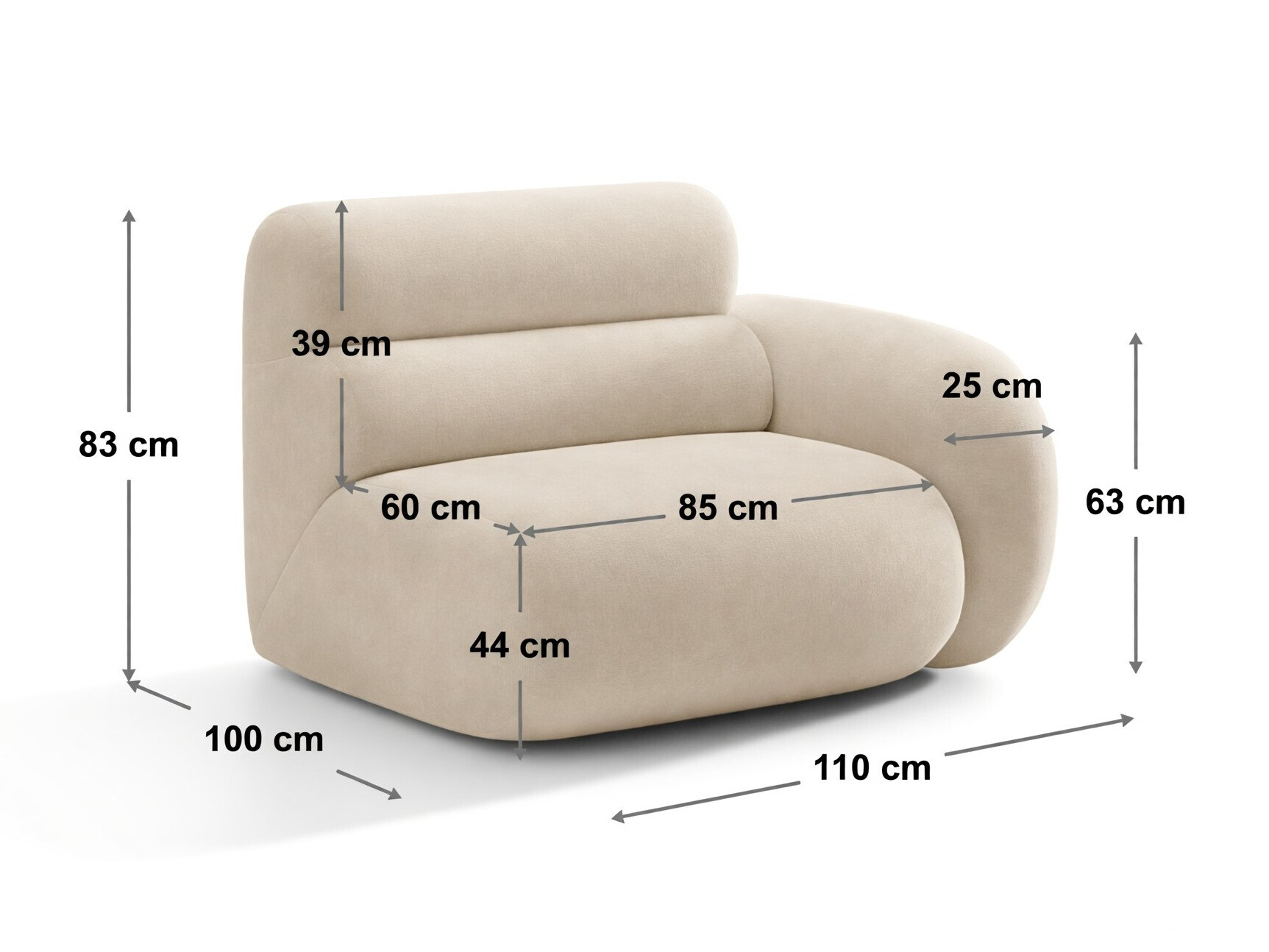 Modulare Sitzgruppe Cirbeno 105 (Gold 56)