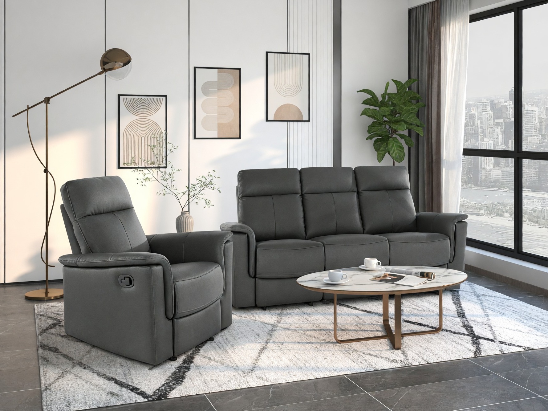 Sofa mit Liegefunktion Fivmelu 105