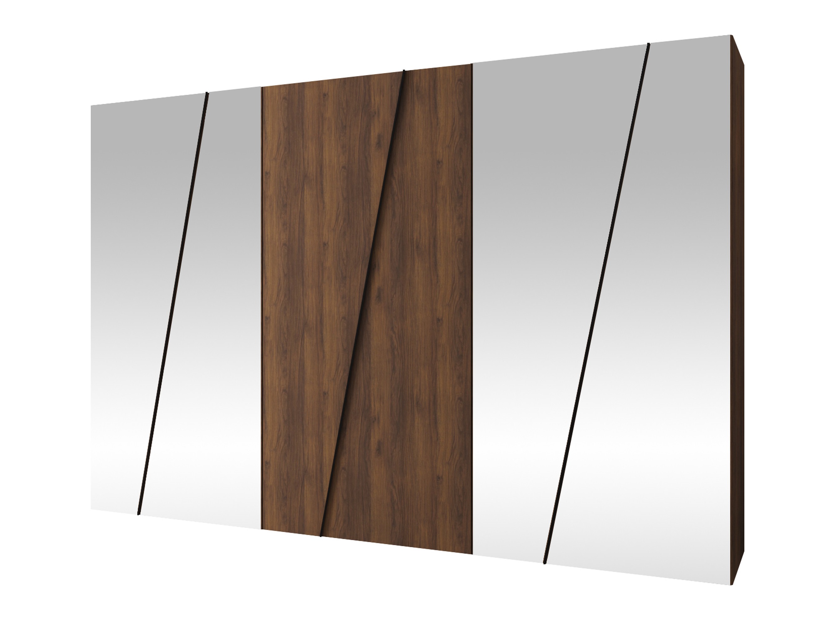 Kleiderschrank Hartford 643 (Walnussholzoptik)