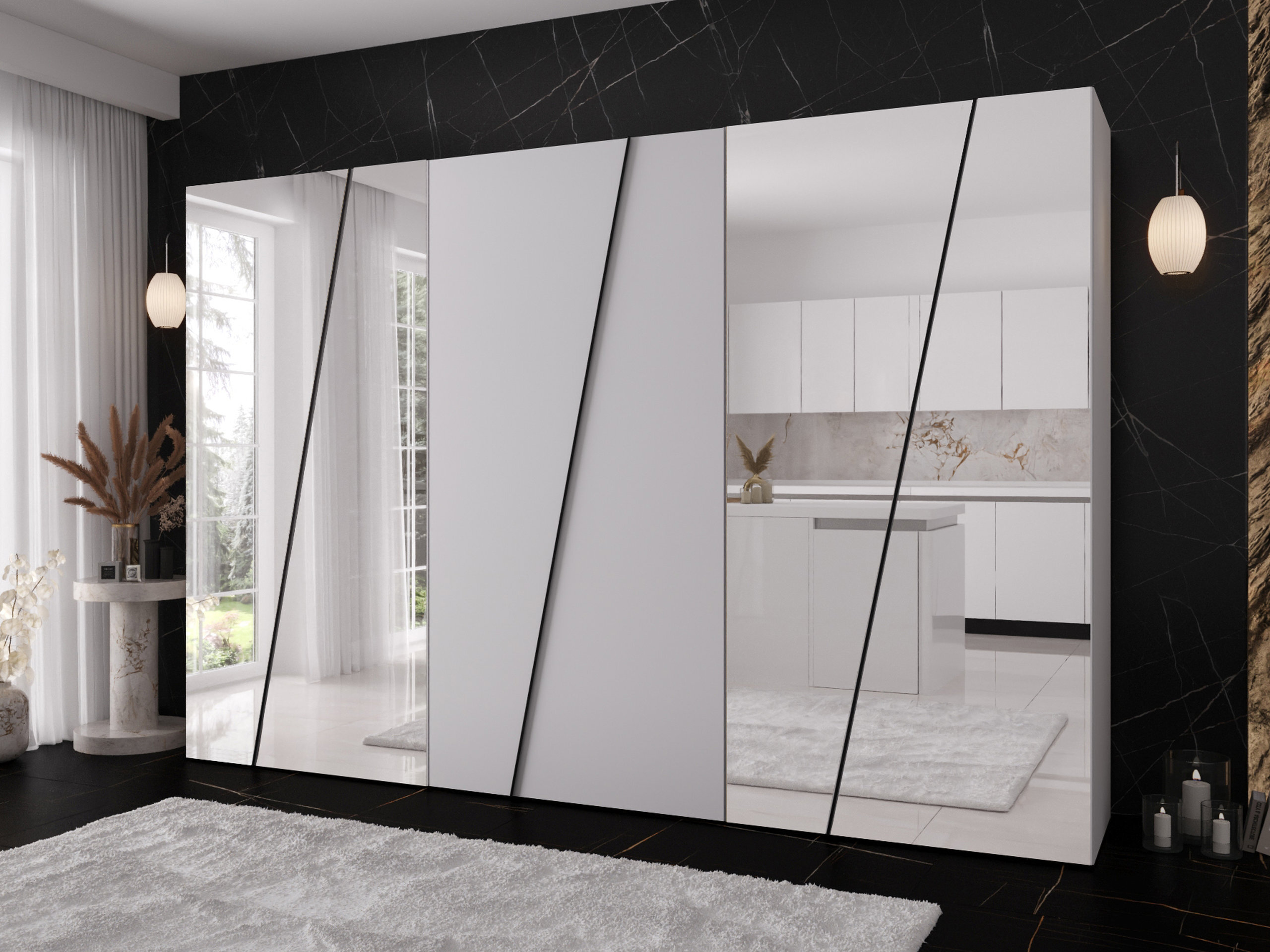 Kleiderschrank Hartford 643 (Weiss)