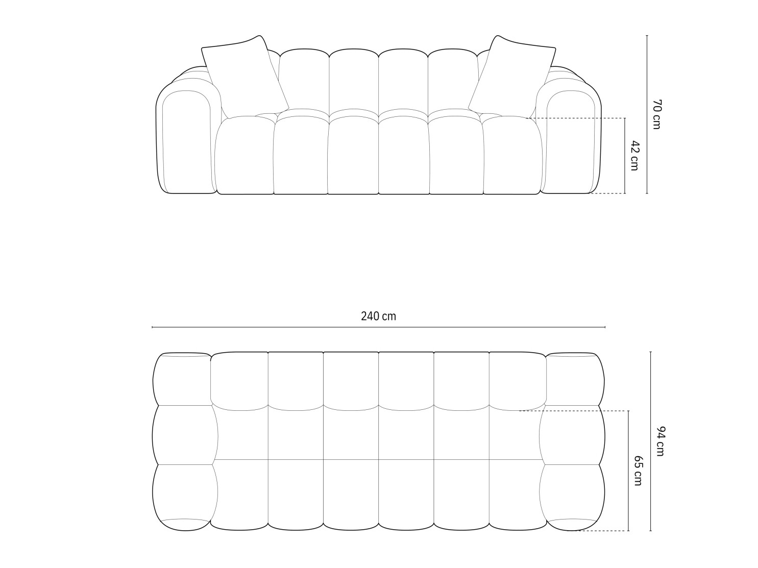 Sofa Mondelo 100 (Bluvel 40)
