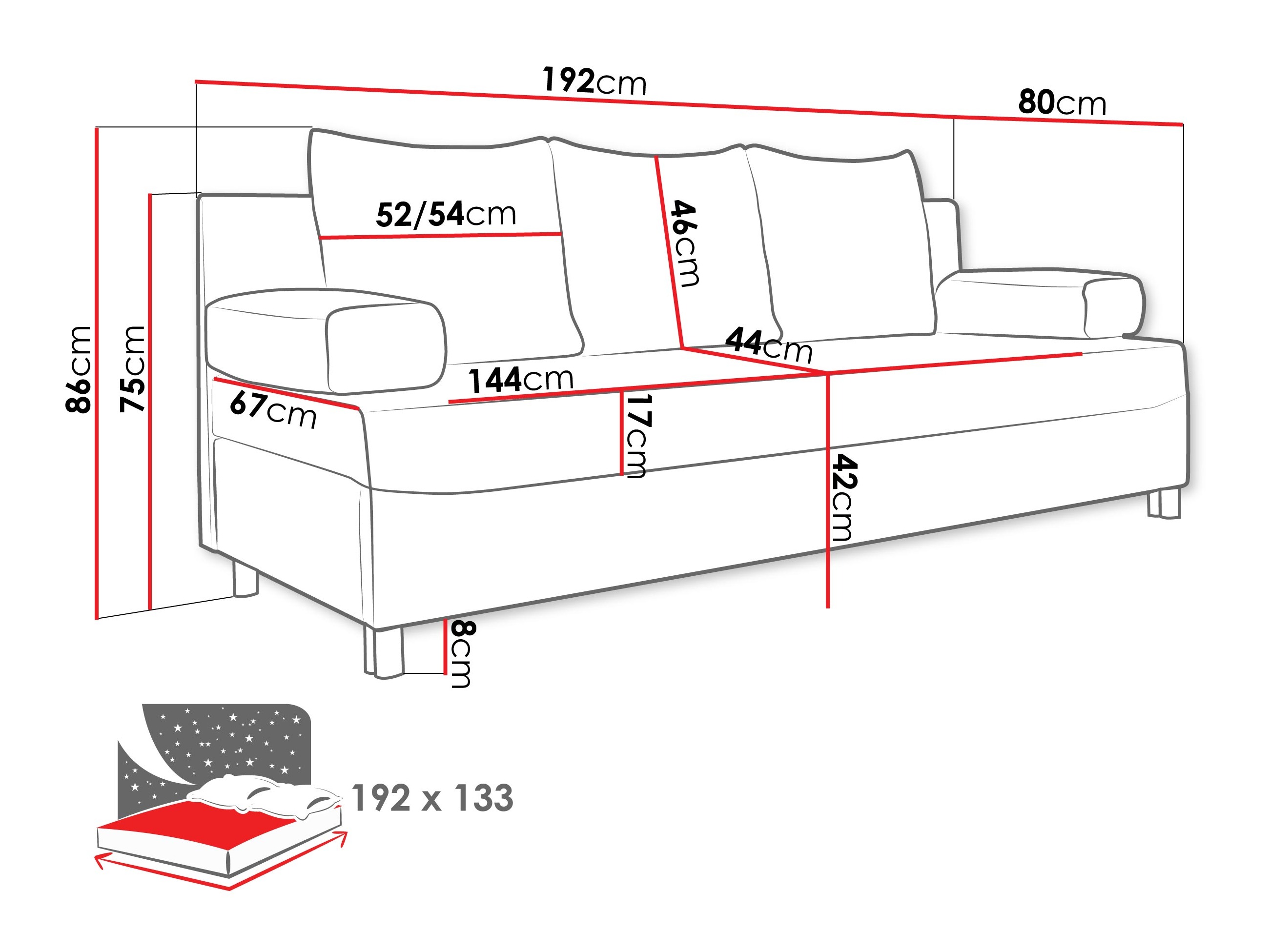 Schlafsofa Comfivo Artes (Lumo 40)
