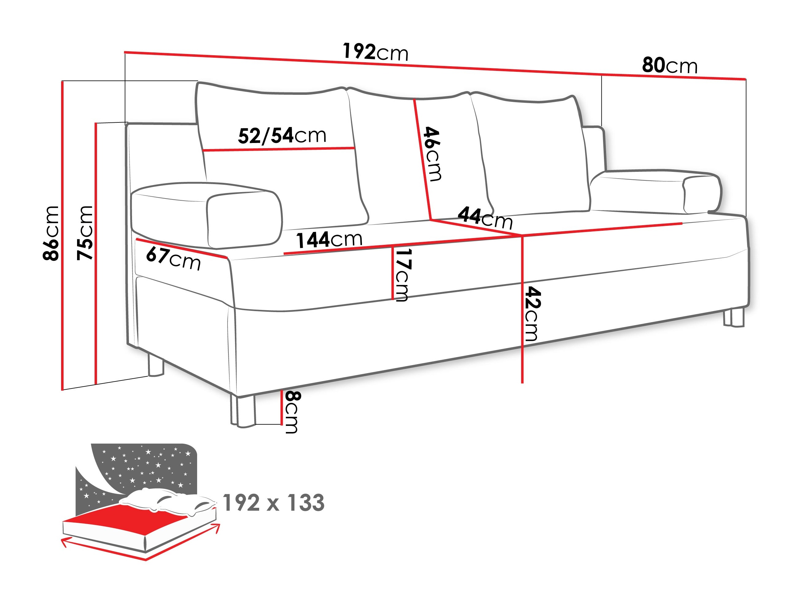 Schlafsofa Comfivo Artes (Margo 227.09)