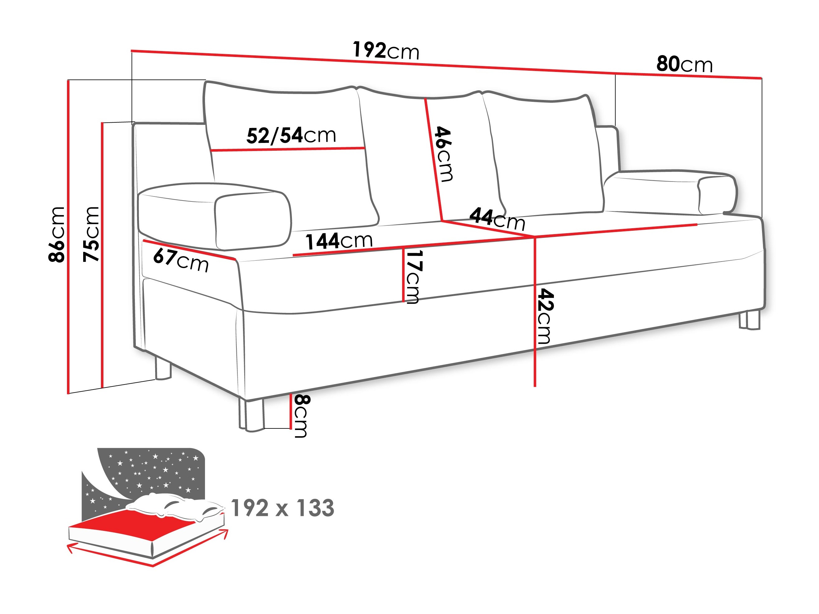 Schlafsofa Comfivo Artes (Wave 09)