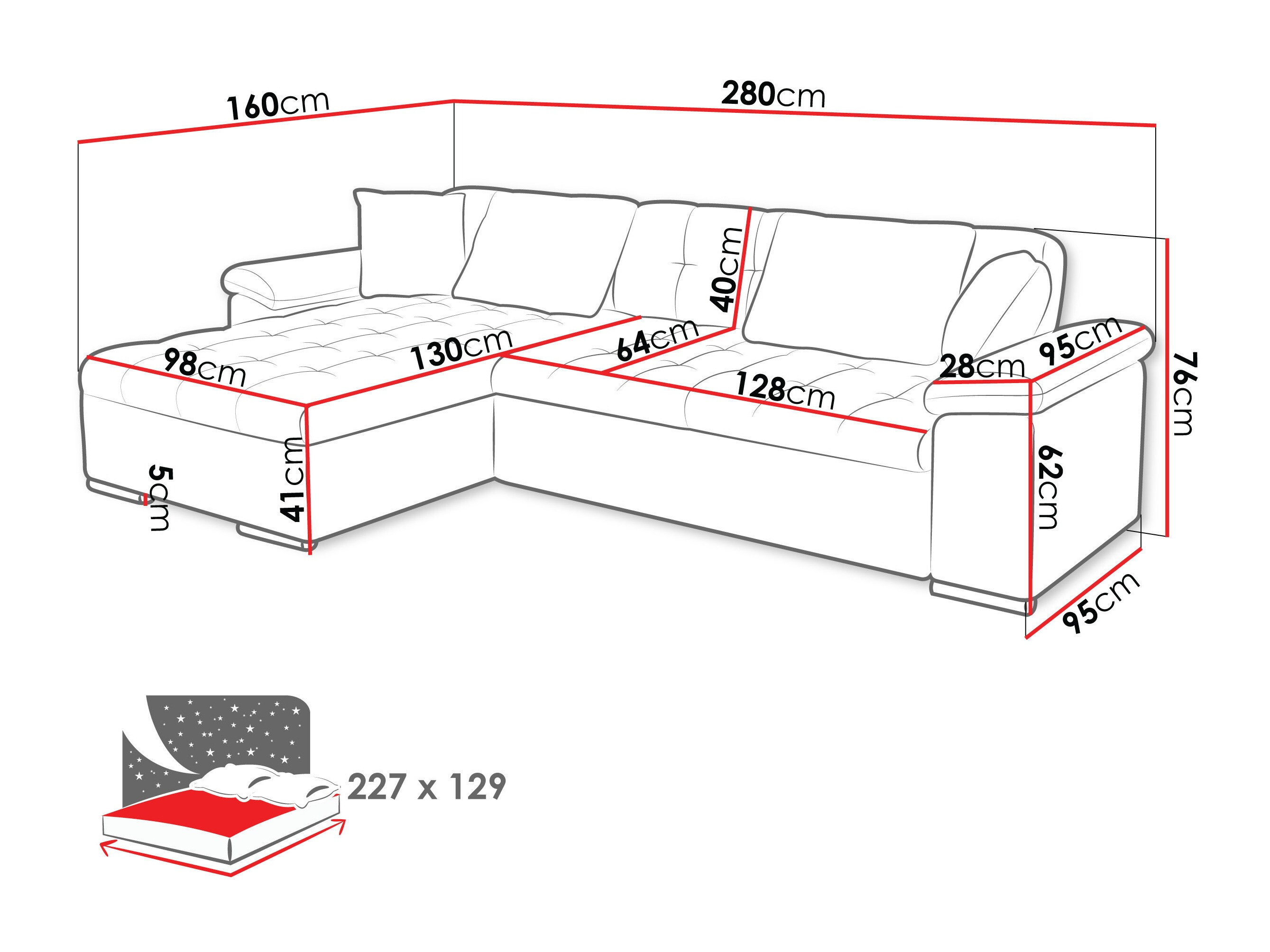 Ecksofa Comfivo Mica (Bella 65)