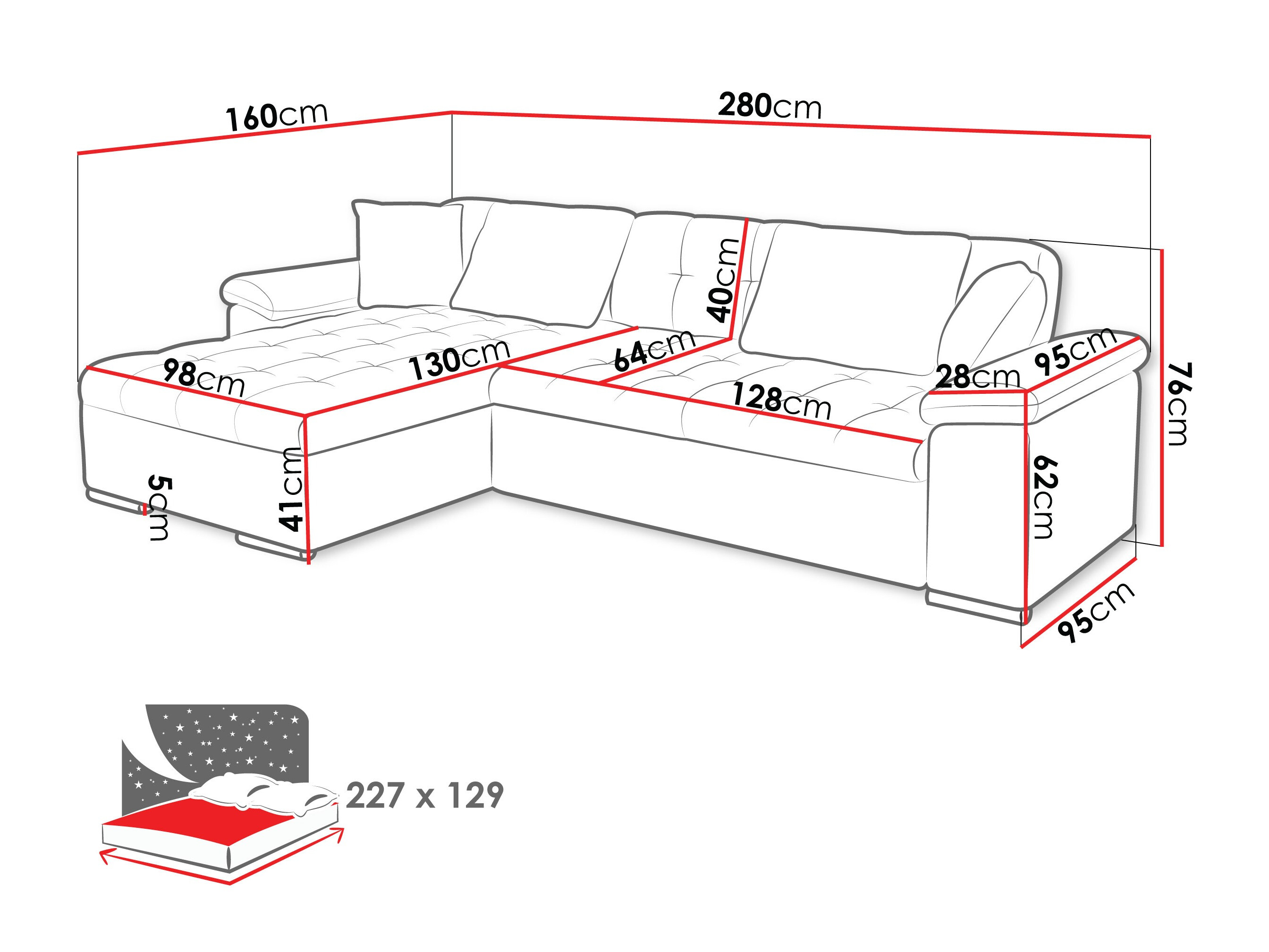 Ecksofa Comfivo Mica (Bella 65)