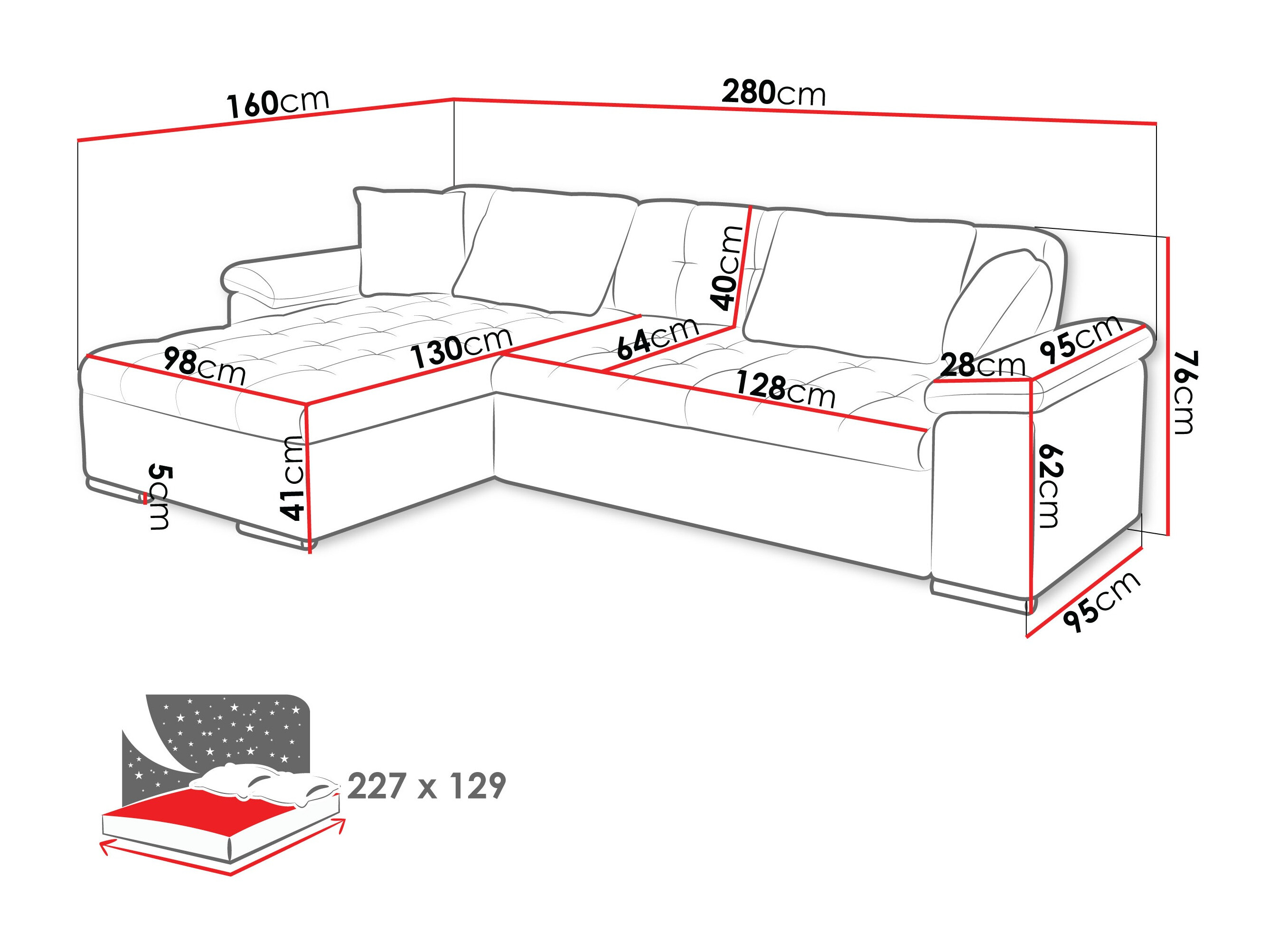 Ecksofa Comfivo Mica (Fredo 25)