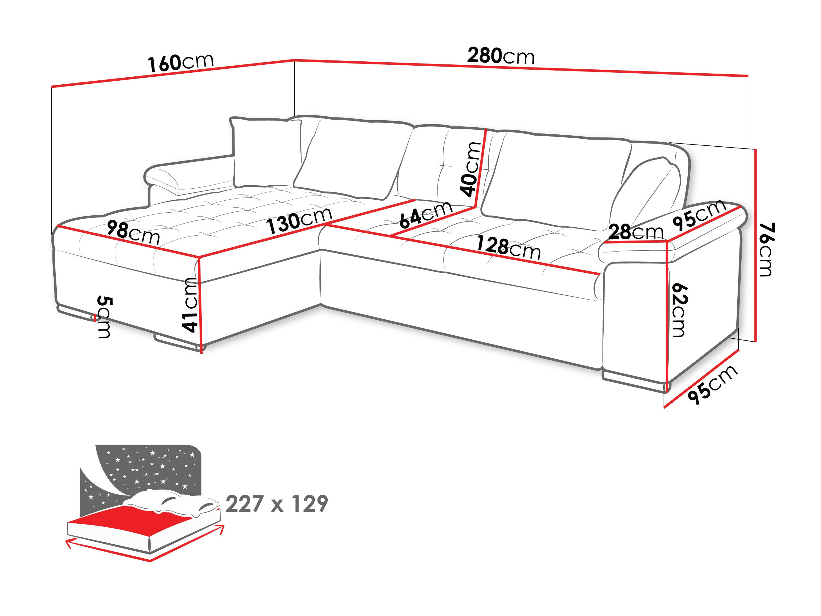 Ecksofa Comfivo Mica (Lumo 65)