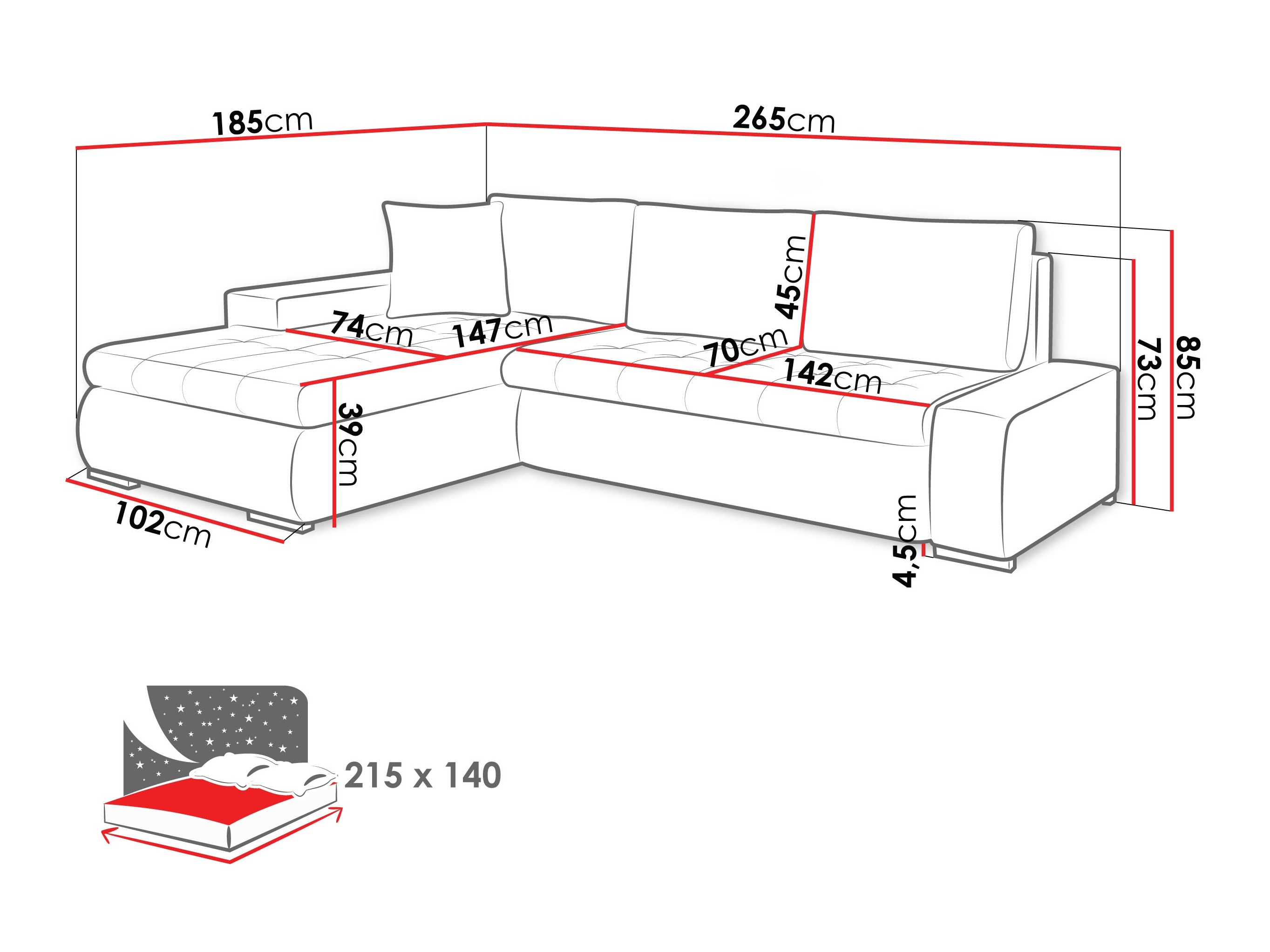 Ecksofa Comfivo Nitor (Soul 20)