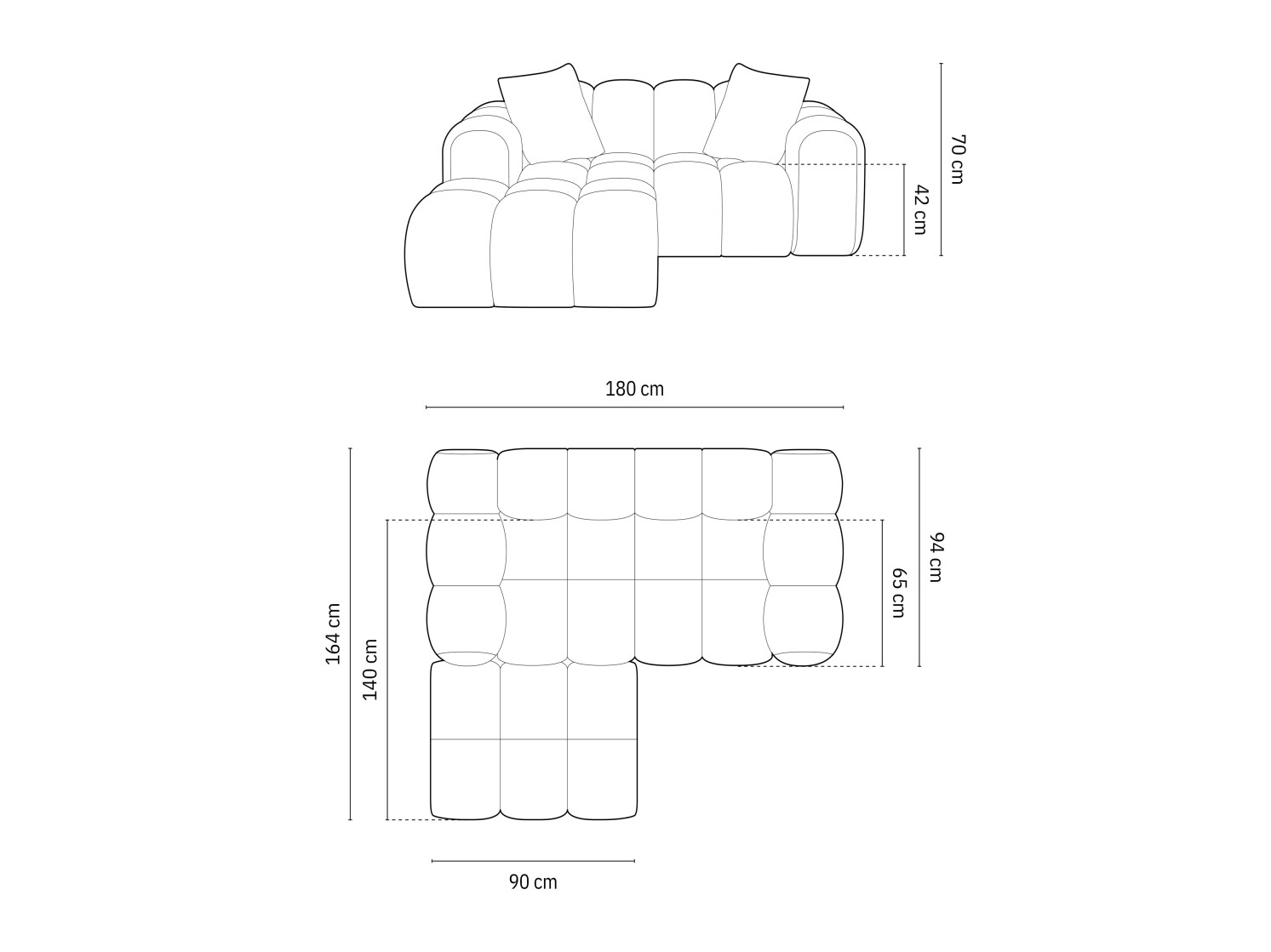 Ecksofa Mondelo 105 (Eden 02 Birnel)