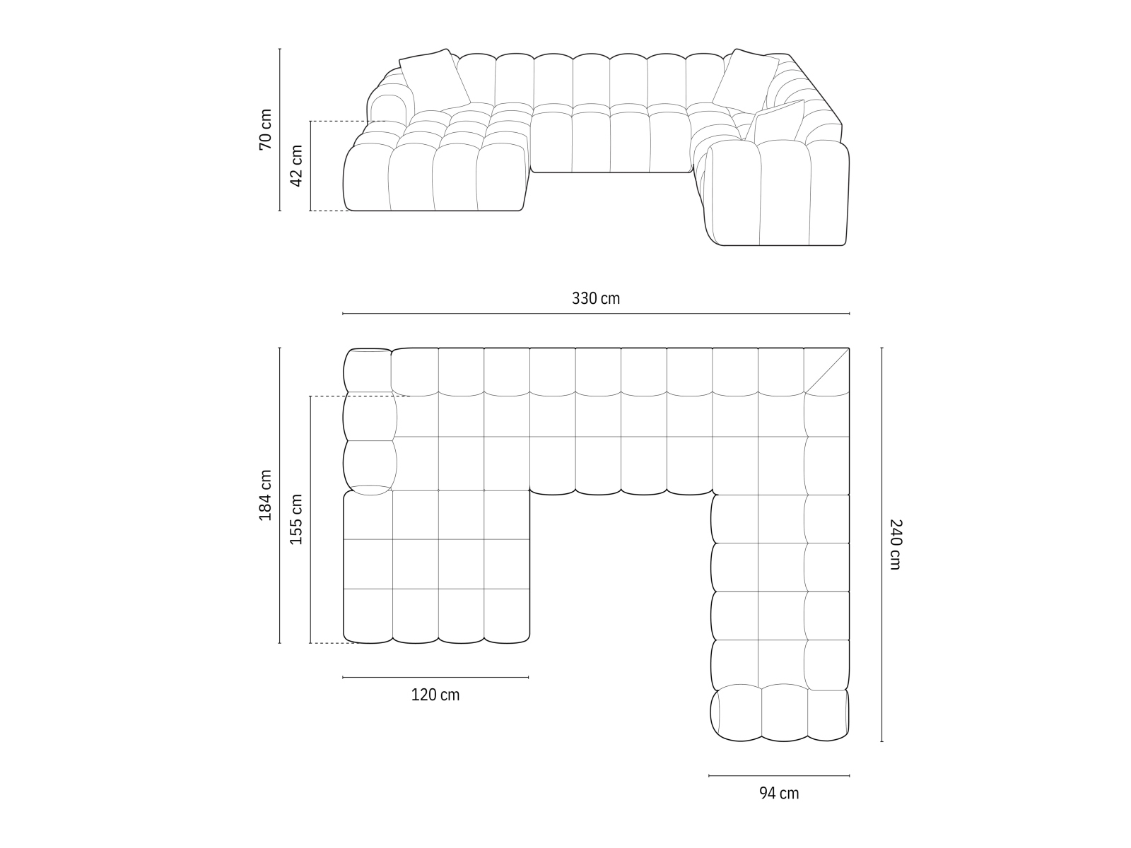 Ecksofa Mondelo 106 (Bluvel 19)
