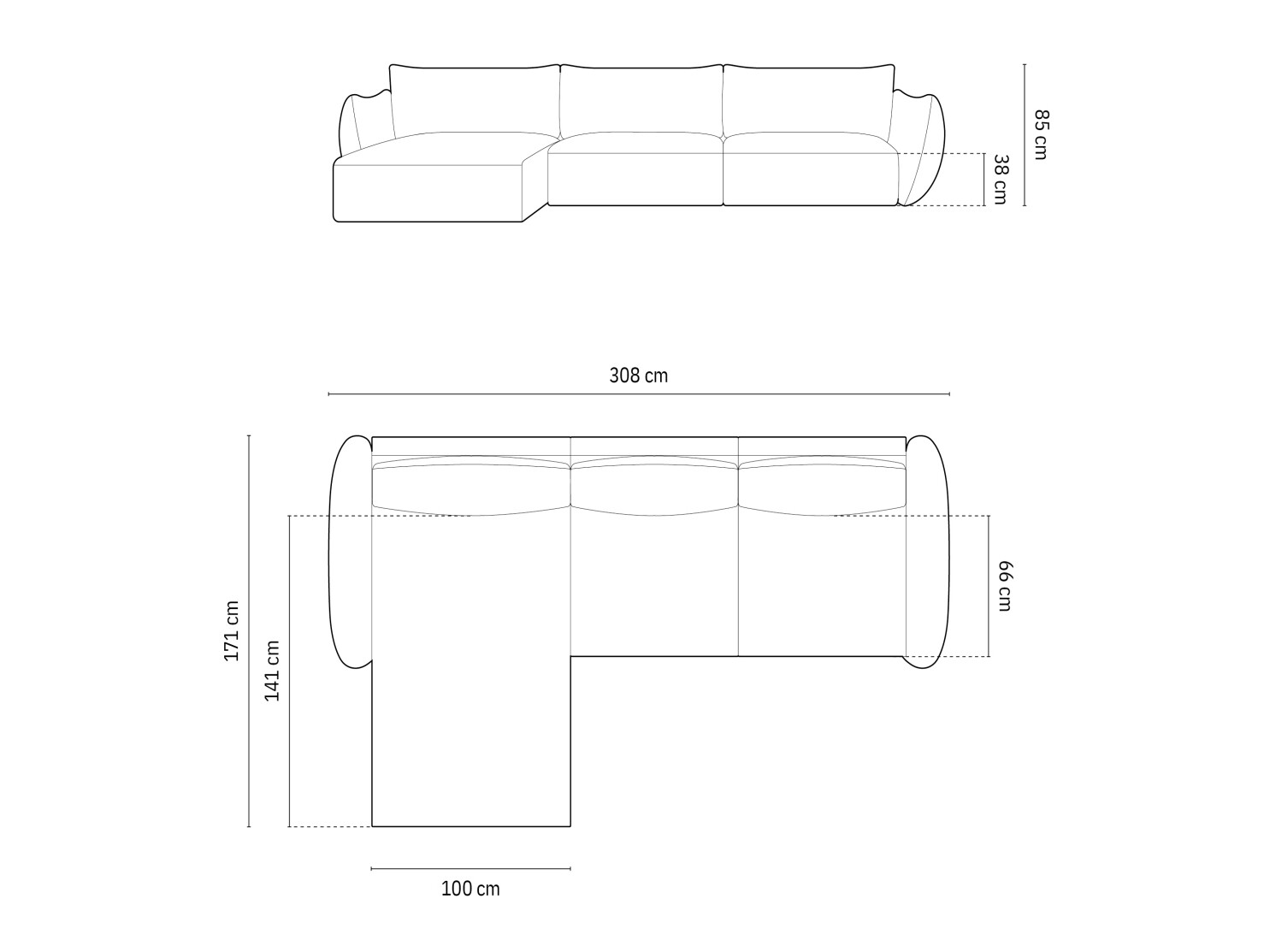 Ecksofa Soevara 107 (Salvador 01)