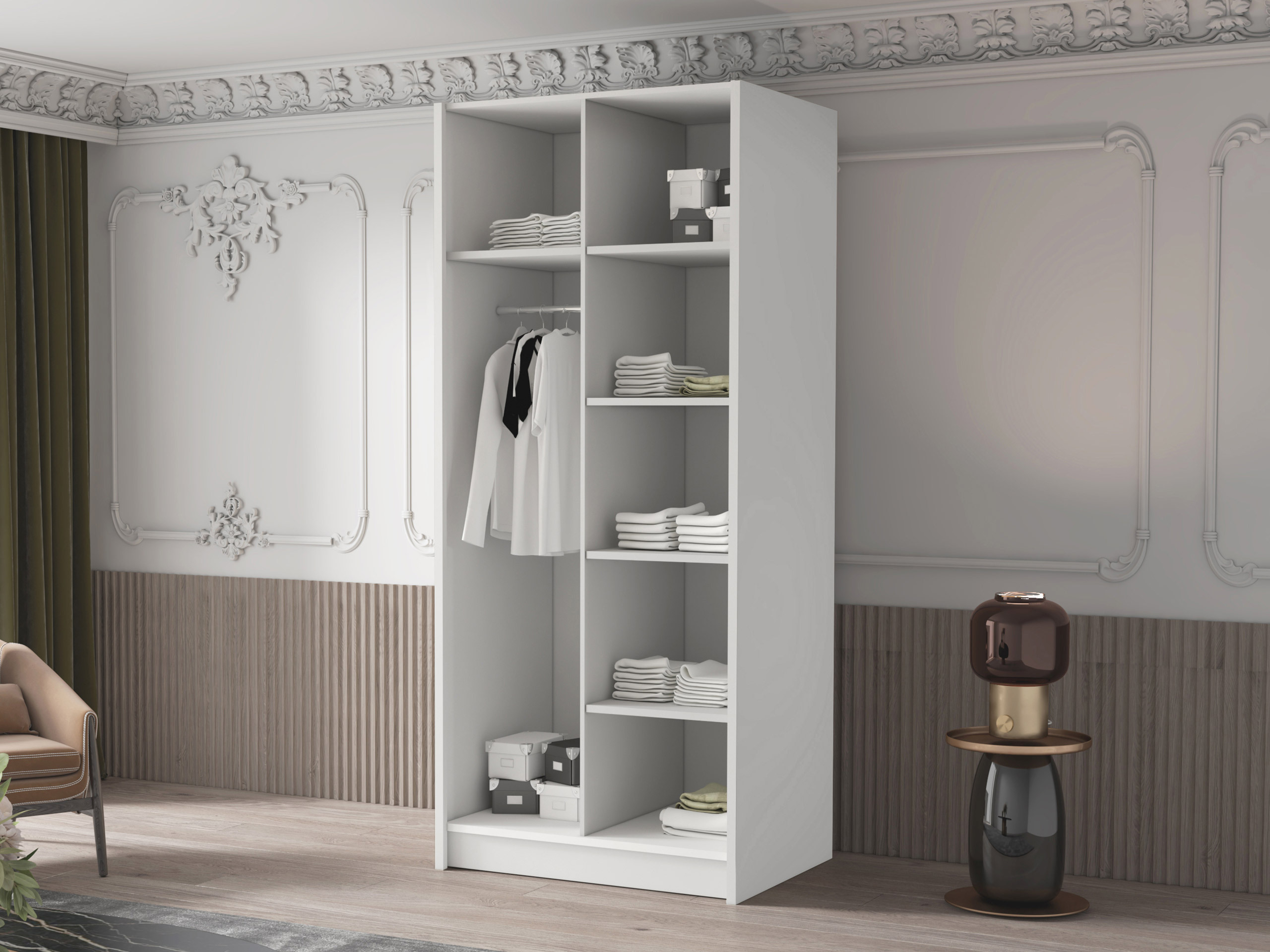 Kleiderschrank Closico Staton I (Kaschmir)